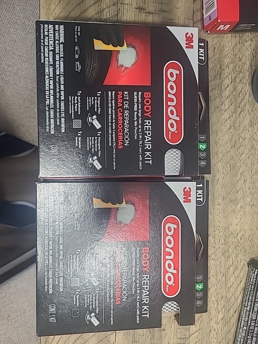 2 BOXES! Bondo Body Repair Kit BRKIT-2PK-ES, Ready Mix Pouches, 2 oz-1EA