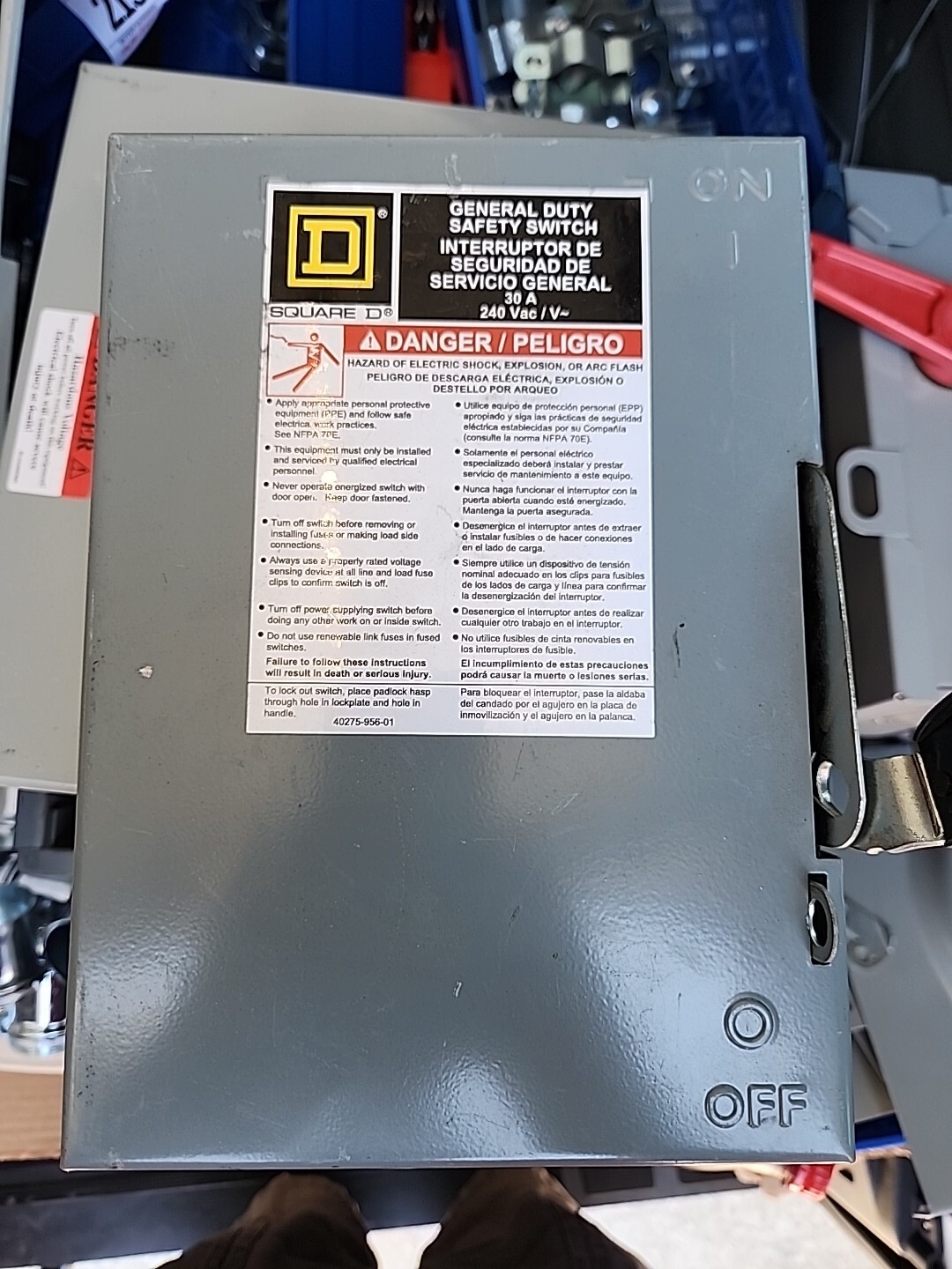 Square D D221NRB General Duty Safety Switch 30A 120/240V