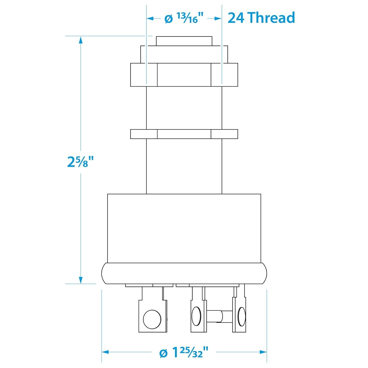 Seachoice 3-Position Heavy Duty Ignition Starter Switch