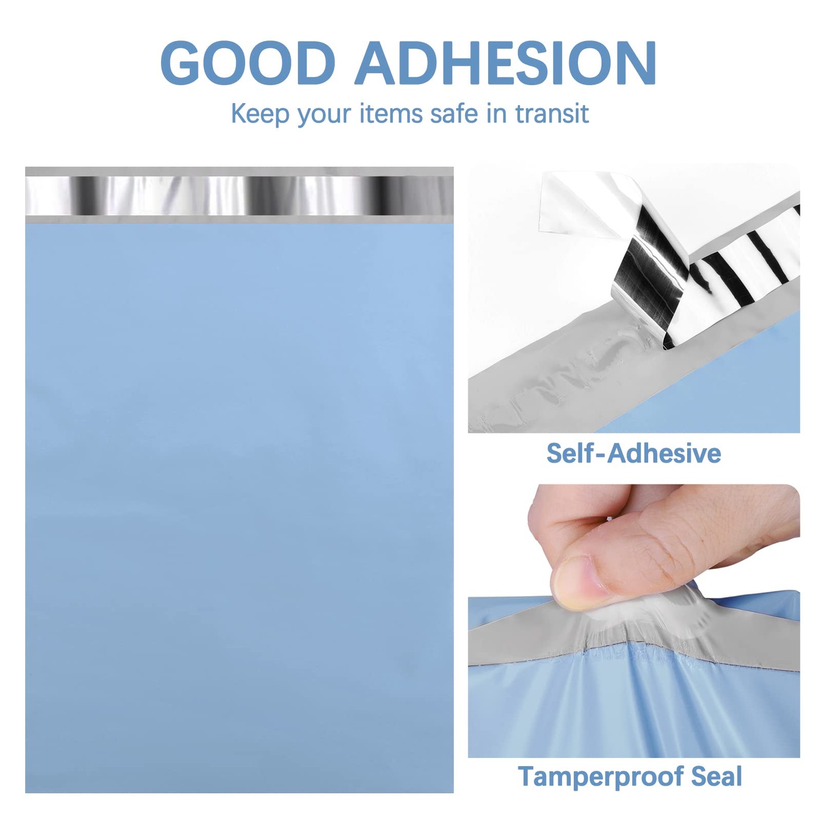 Metronic Poly Mailers 10×13 300 Pcs, Small Shipping 300PC, Light Blue