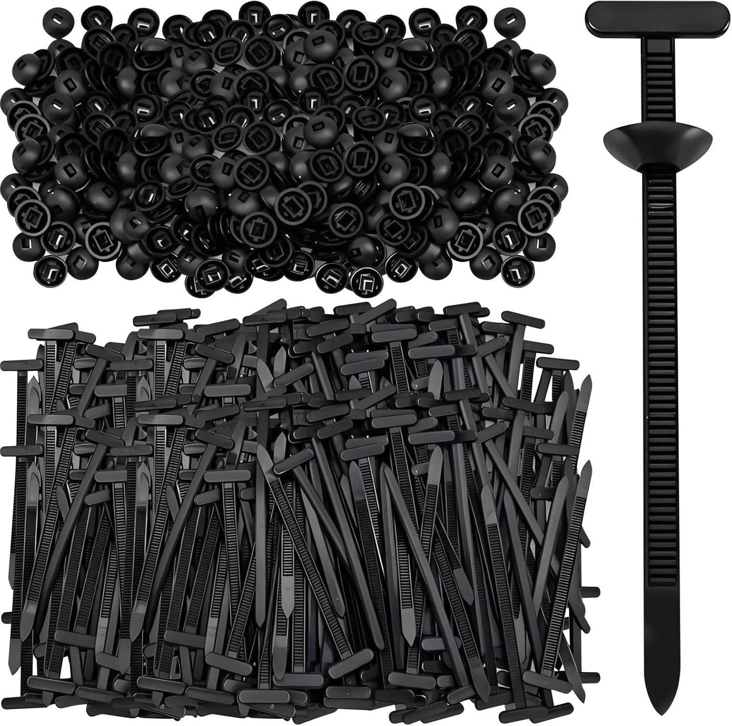 150 PCS Nylon Universal Cable Tie Buckle，Heavy Duty Self-Locking Zip Ties Holder