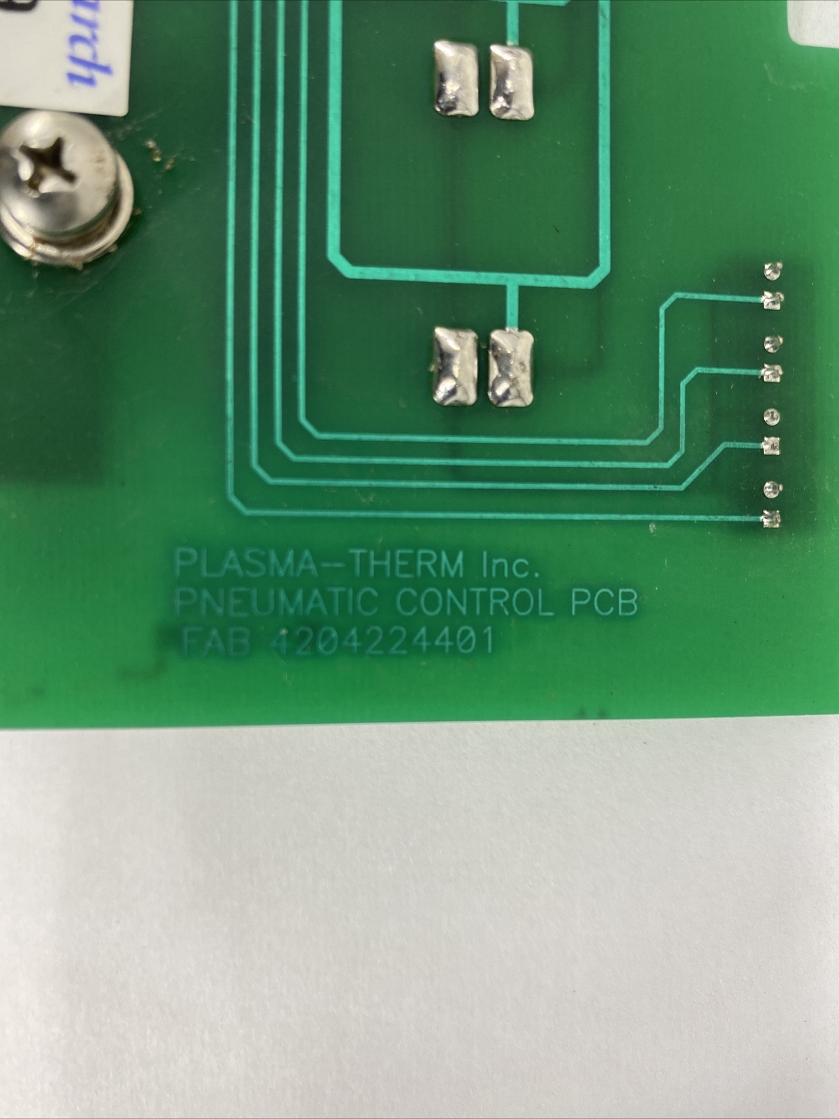 Plasma-Therm 4204224401 Pneumatic Control PCB Assy 4204225508 Rev M