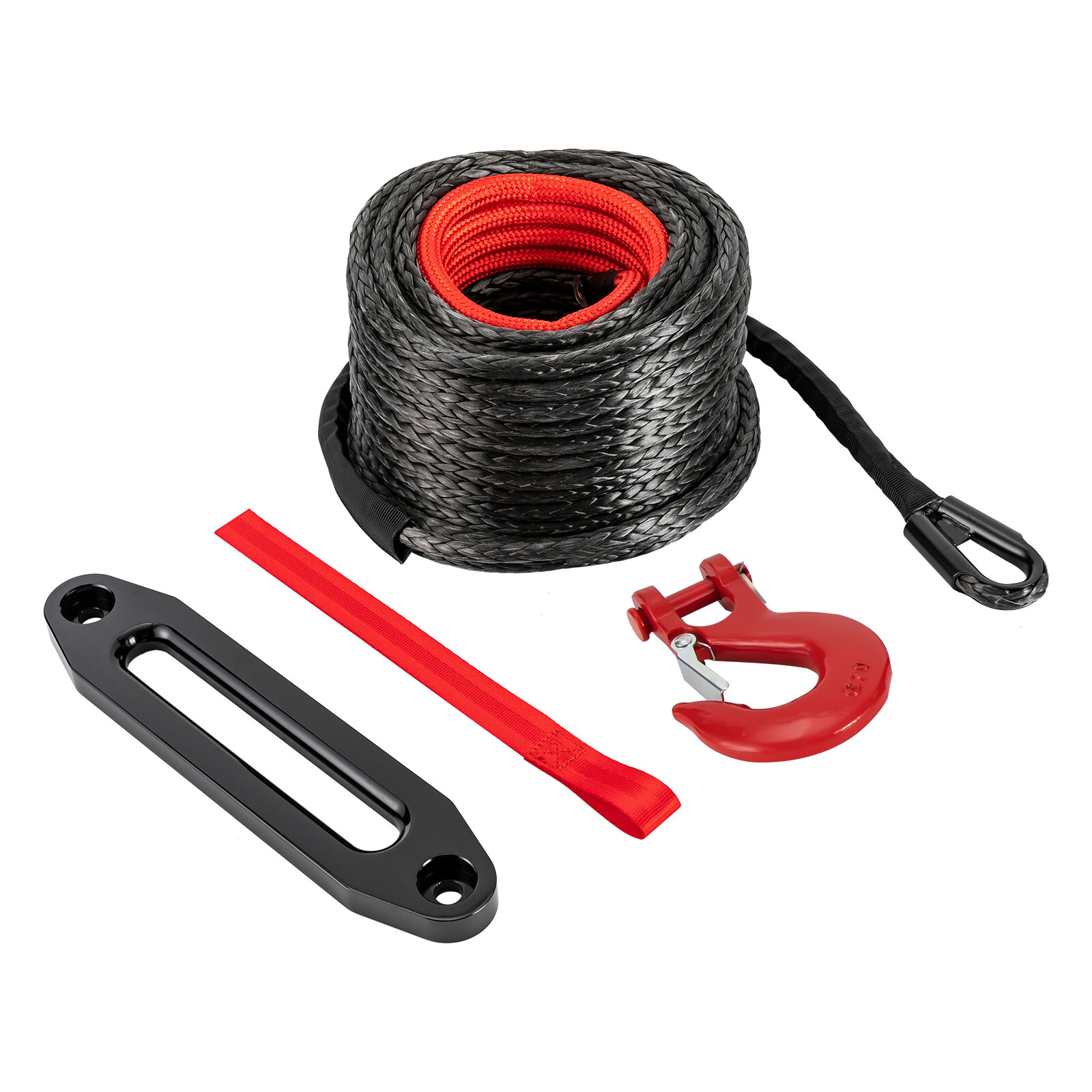 3/8″x100ft Synthetic Winch Rope 23809lbs Recovery Cable Winch Line for Truck SUV