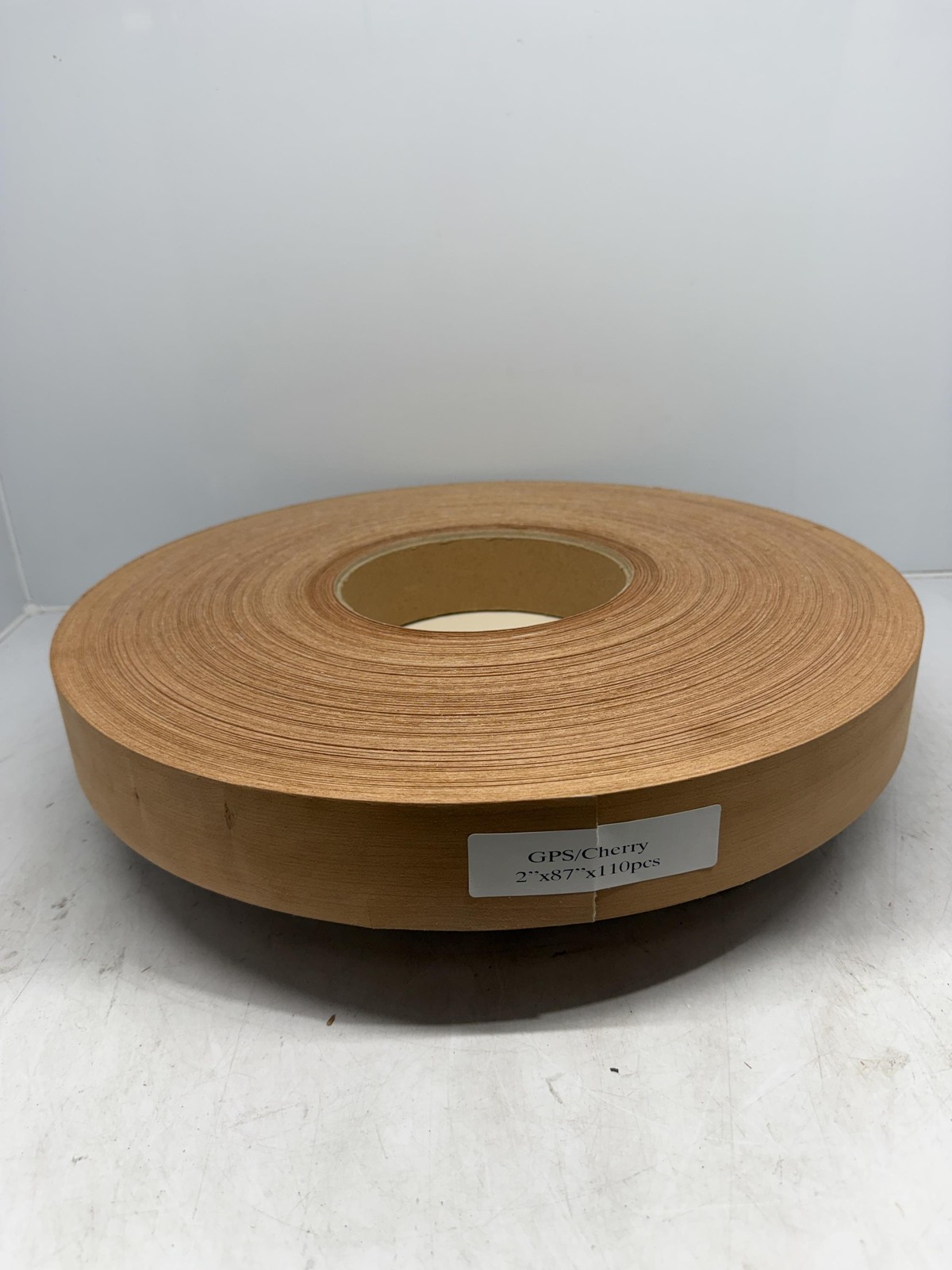 New Roll GPS / Cherry Veneer Edging 2″ x 87″ x 110 pcs 1/64″ thick .02″ & .5mm