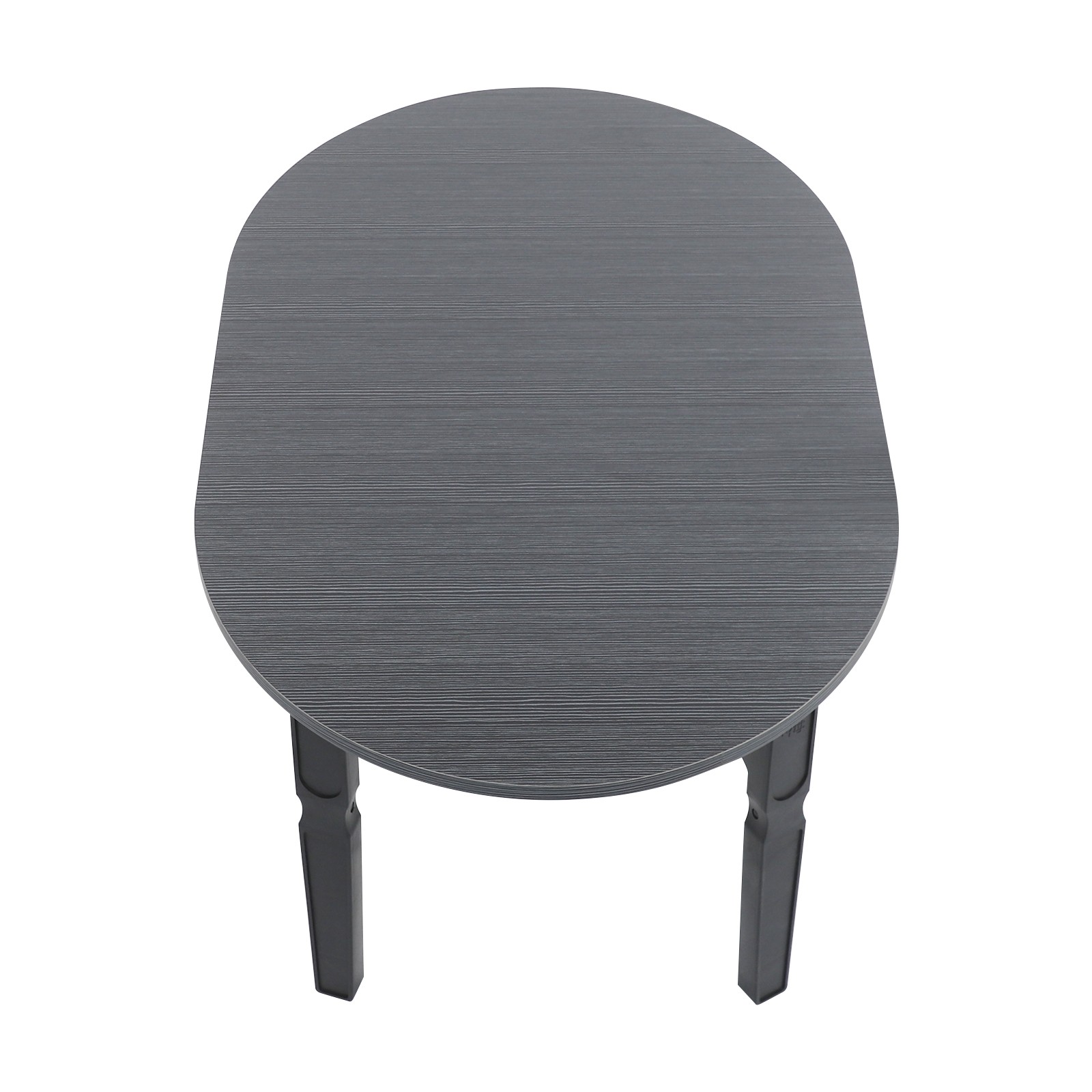 Coffee Table -80x48x36cm- Black Brushed Tabletop Folding Table For Small Place.