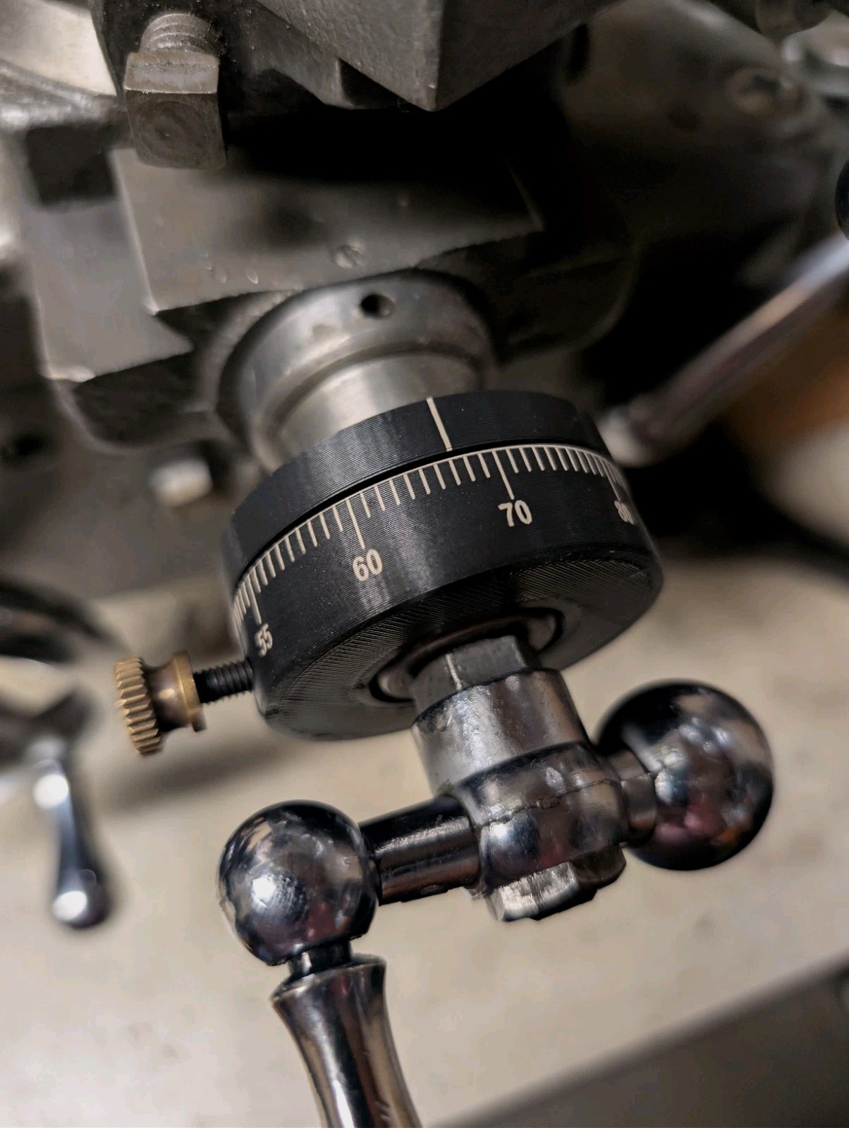 Craftsman Atlas 12″ lathe Cross Feed Large dial 0-100 (Fits over ~1.0 dial)