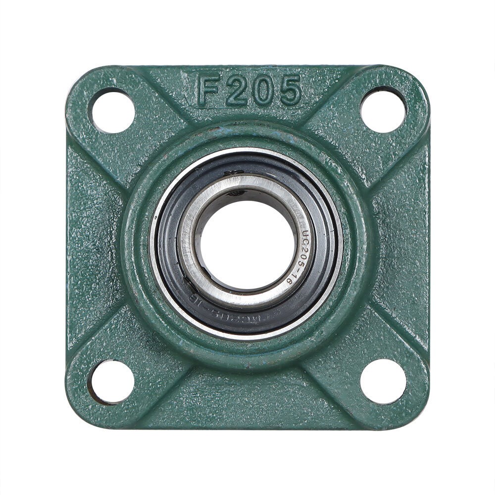 2 Pack UCF205-16 Solid Base Pillow Block Flange Mounted Bearing 4 Bolt 1″ Bore
