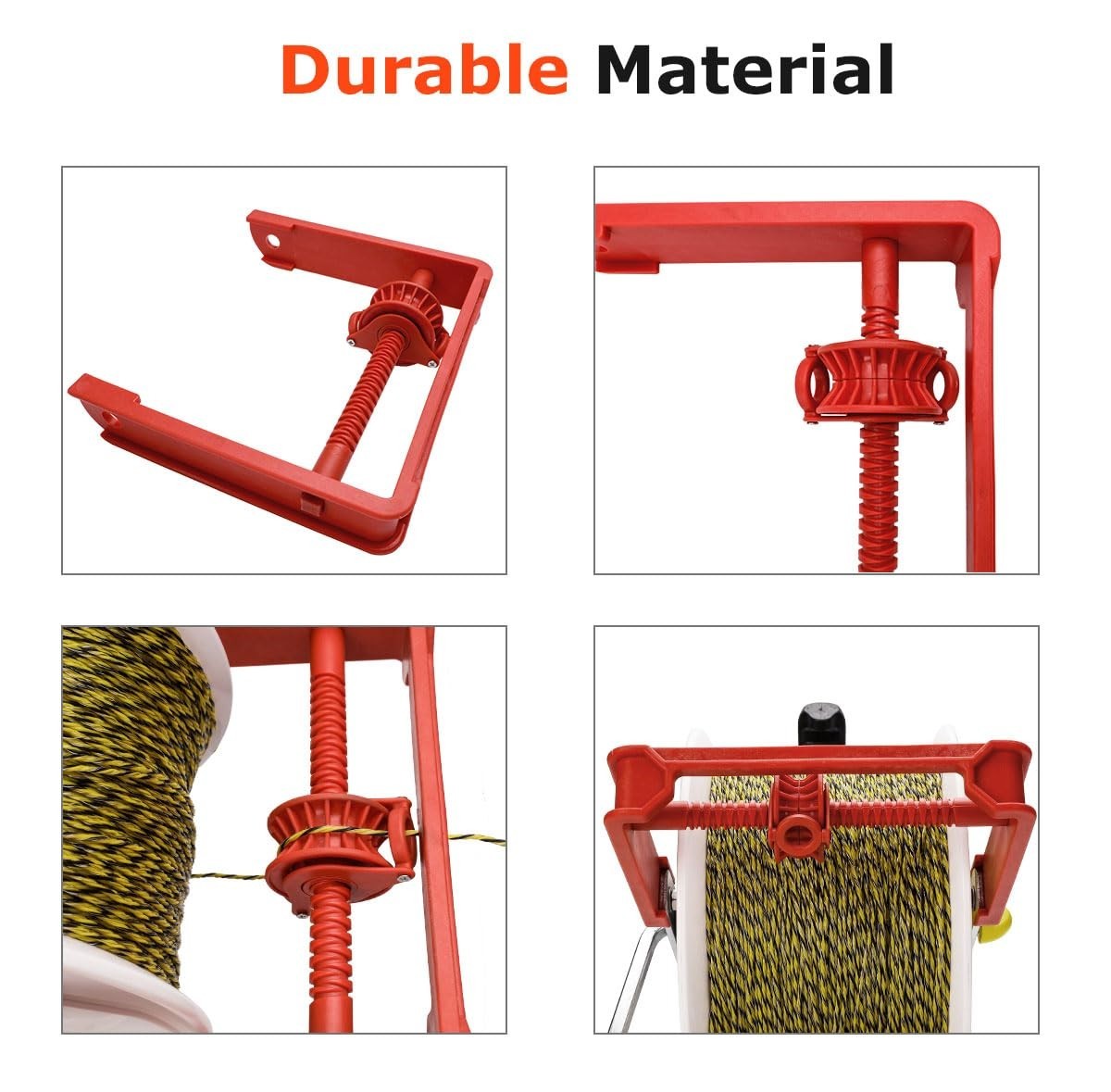 3:1 Geared Electric Fencing Reel Electric Fence Wire Reel with Auxiliary Wind…