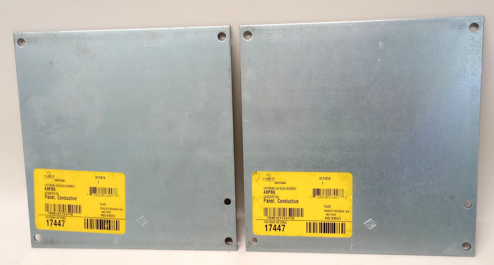Hoffman 17447 Galvanized Panel Nvent A8P8G 6-3/4″ X 6-7/8″ (Pack Of 2)