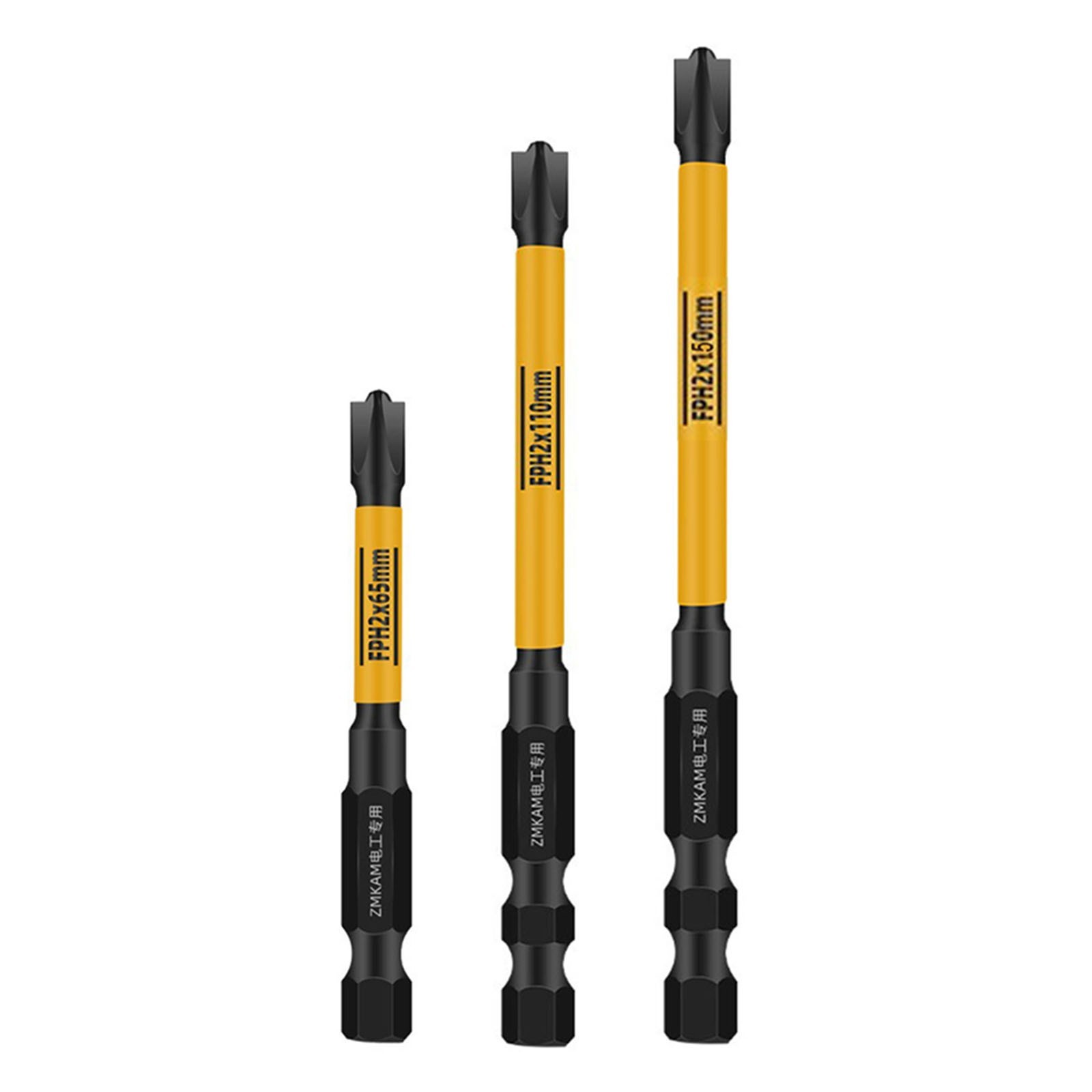 Magnetic Electrician Screwdriver Bit Set with FPH2 FPH2 65 110 150mm