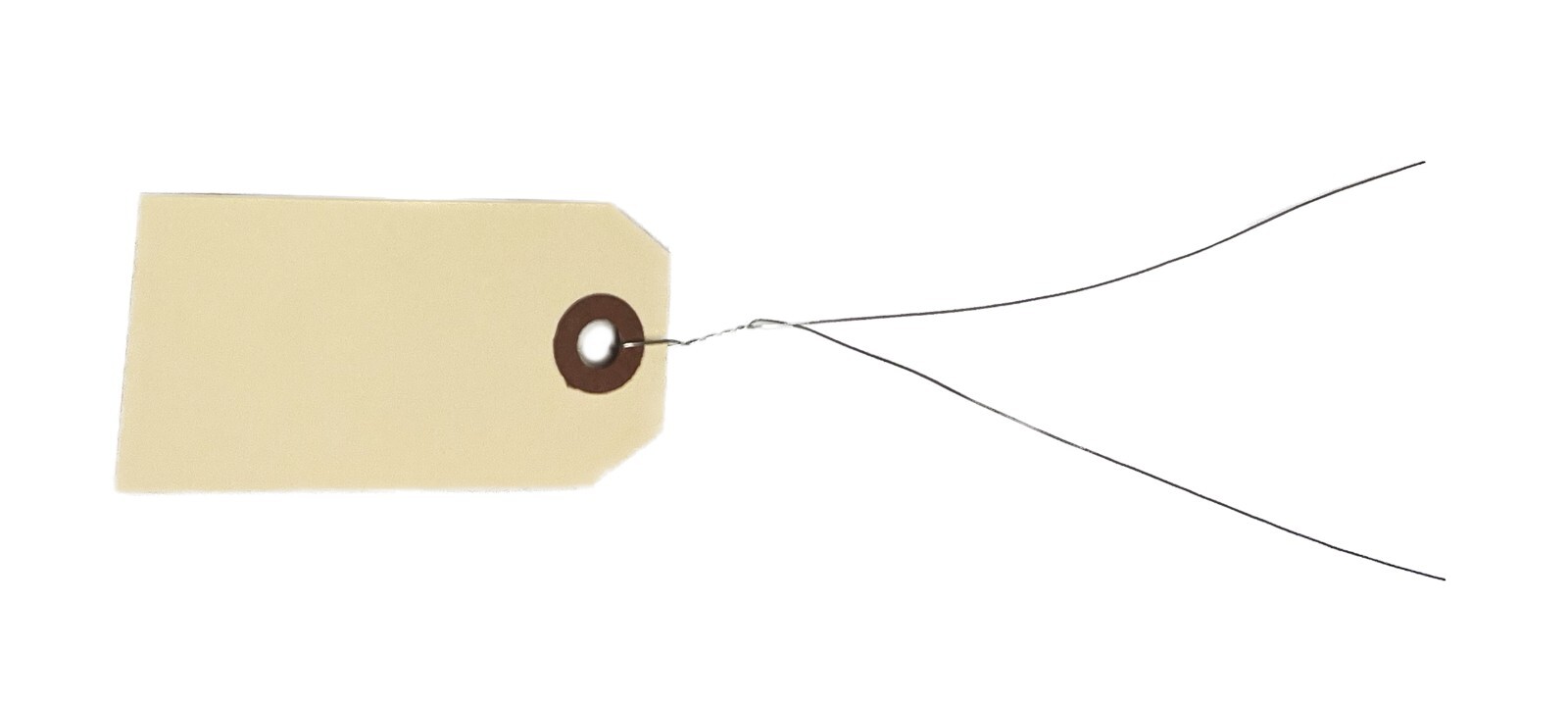 100 pcs- 31/4″ x 1 5/8″ Size 2 Manila Inventory Pre-Wired Price Tags with Wire
