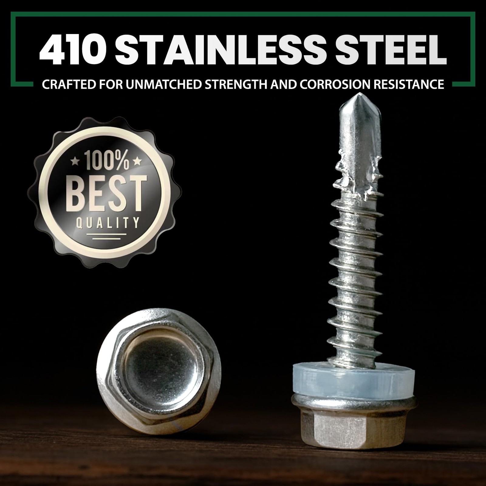 150 PCS Self Drilling Screws for Metal, Wood & Plastic – 410 Stainless Steel …