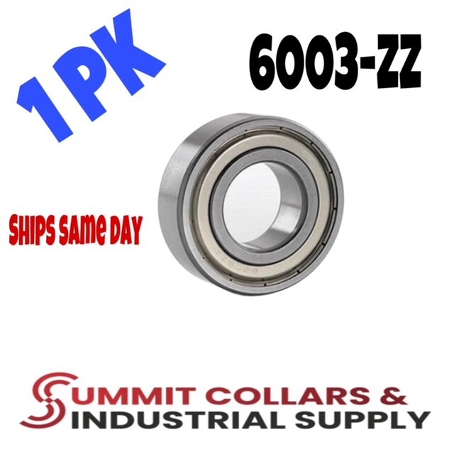 6003-ZZ C3 EMQ Premium Metal Shielded Ball Bearing, 17x35x10, 6003z (1 QTY)