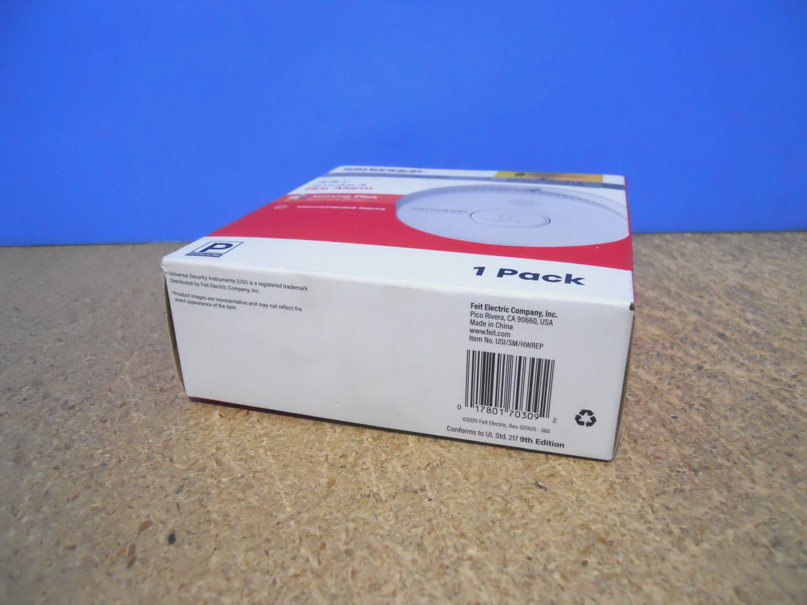 Universal Security 2 In 1 Smoke & Fire Alarm Sensing + Hardwired Battery Backup