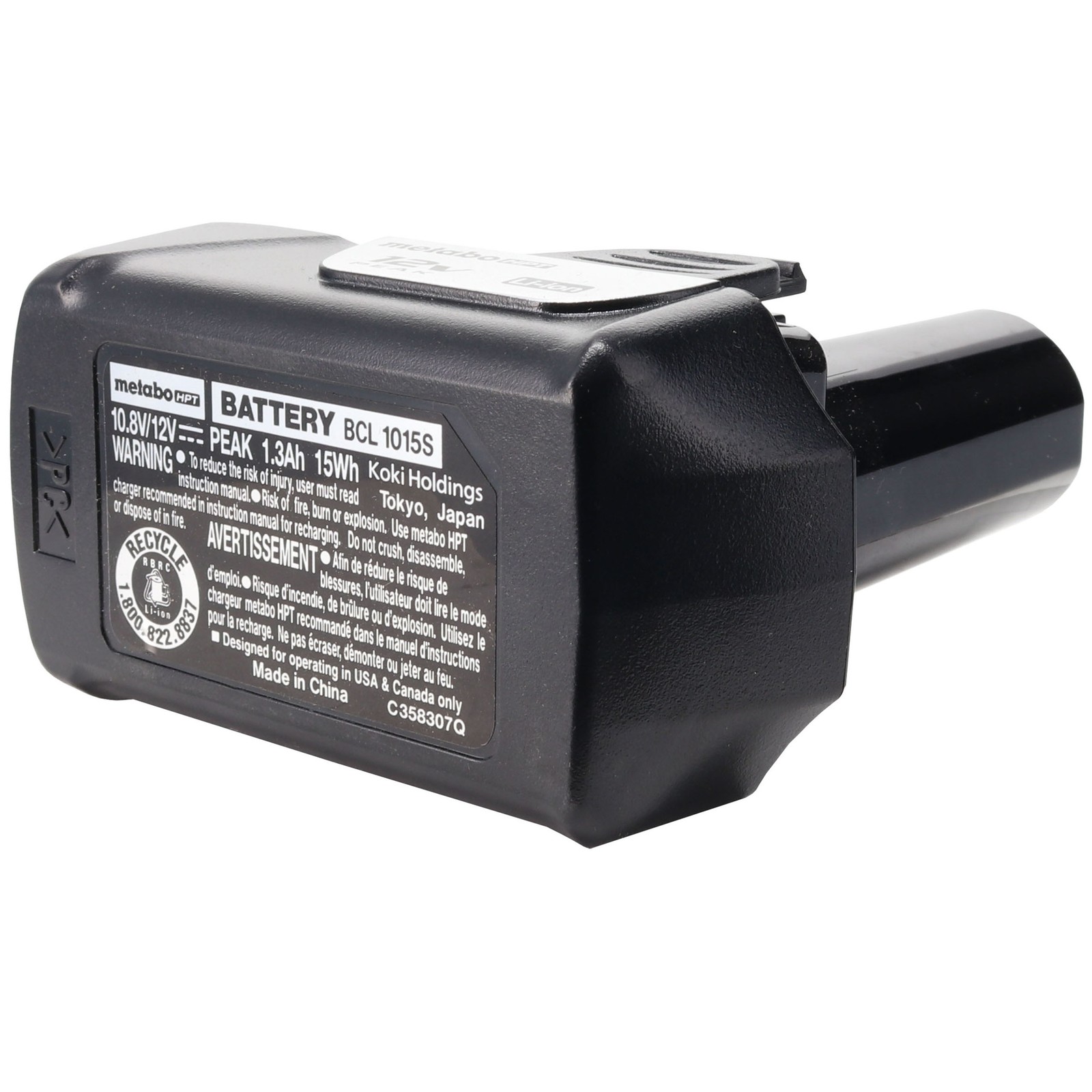 Metabo HPT BCL1015S 12V 1.3Ah Lithium-ion Pod-Style Battery Pack