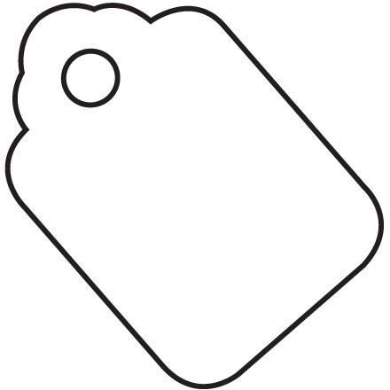 1 3/4″ x 2 7/8″ White Merchandise Tags 10 Pt. 1000/Case