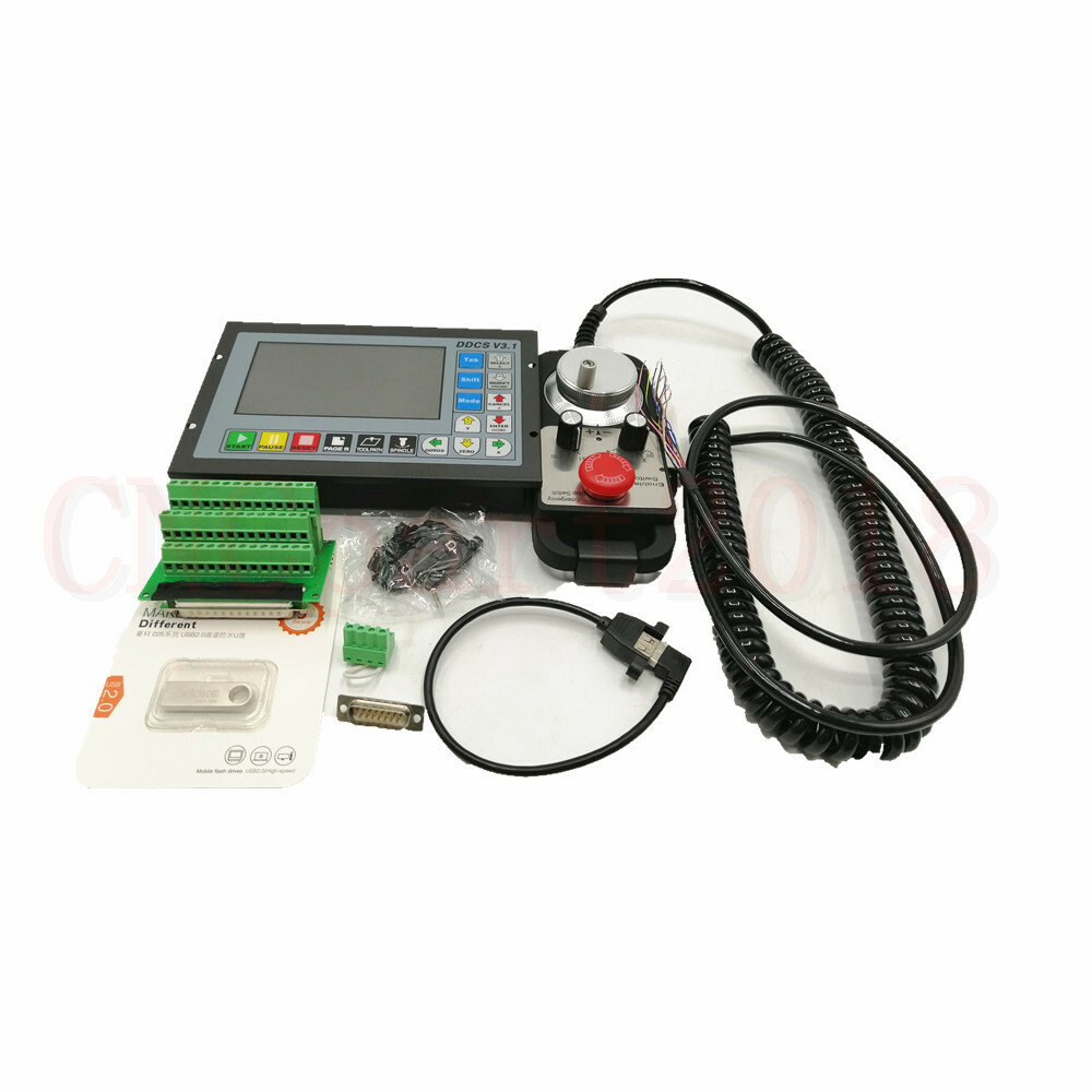 3 Axis CNC Offline Controller 500Khz G Code Control + MPG Handwheel for Router