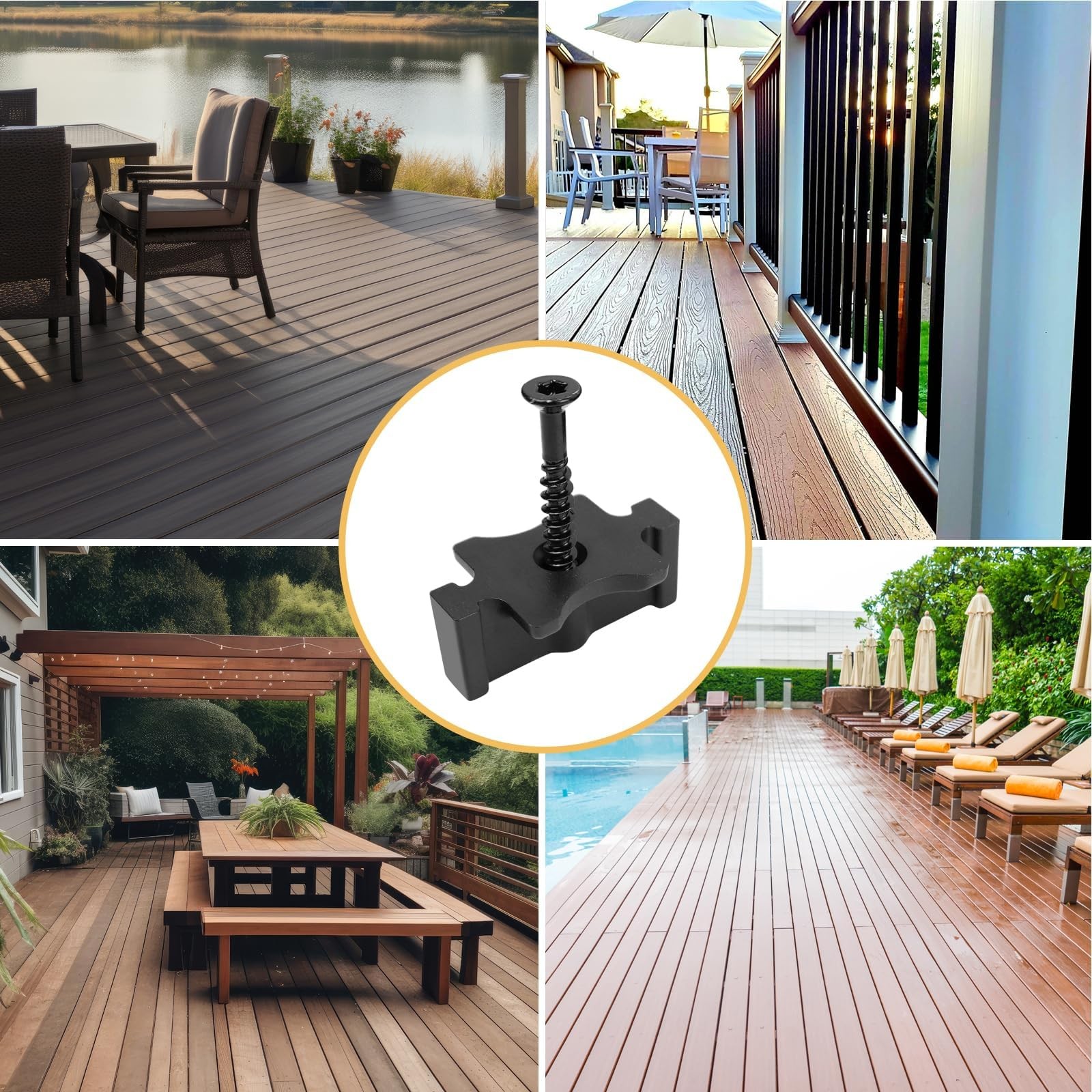 200 Pack Hidden Deck Fasteners for Composite Decking Board Composite Decking