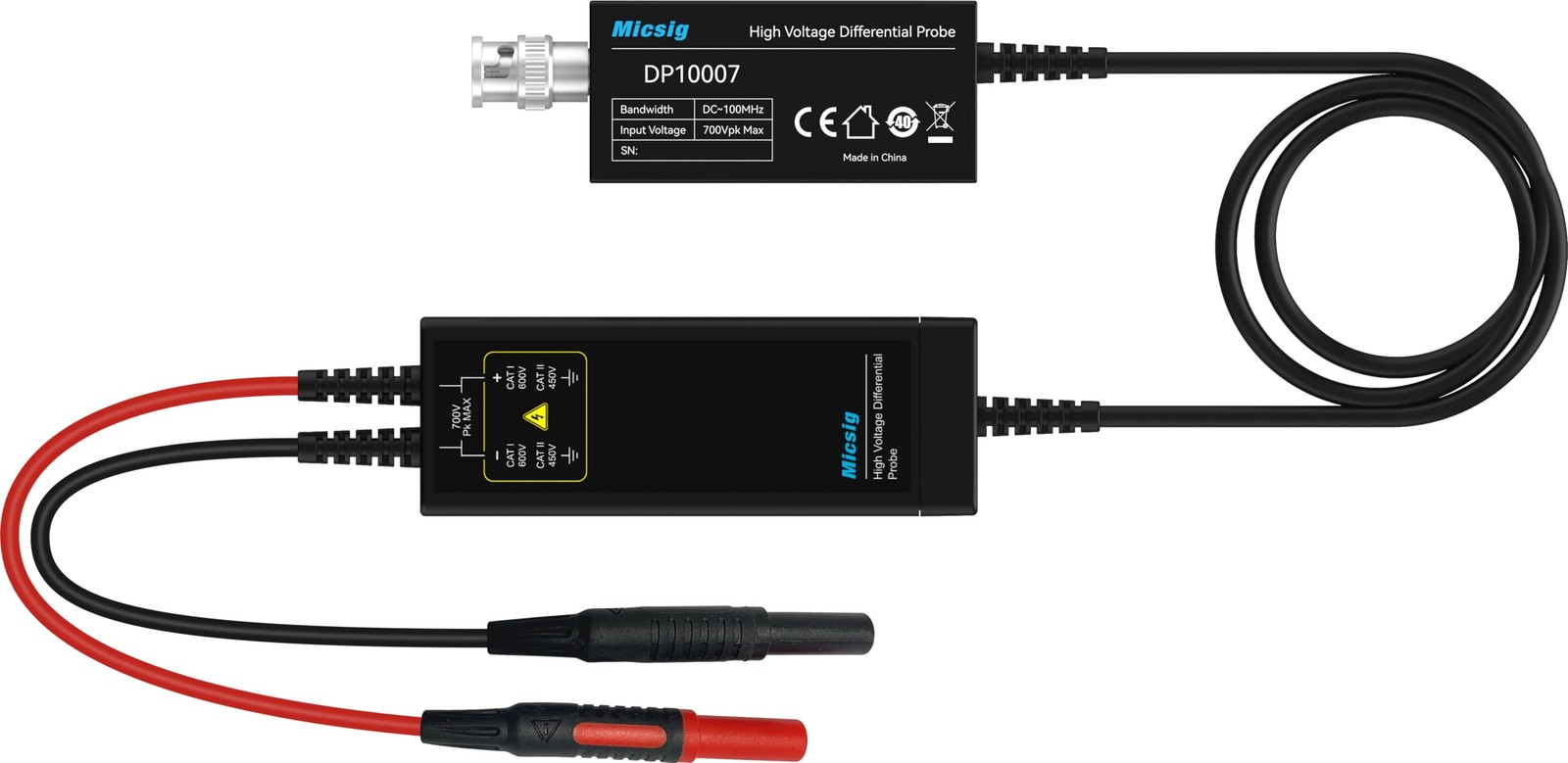 Micsig 700V 100MHz High Voltage Differential Probe kit ,DP10007