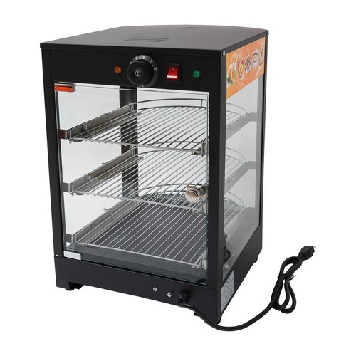 3-Tiers Tabletop Commercial Food Warmer Display Case Food Warming Cabinet 800W