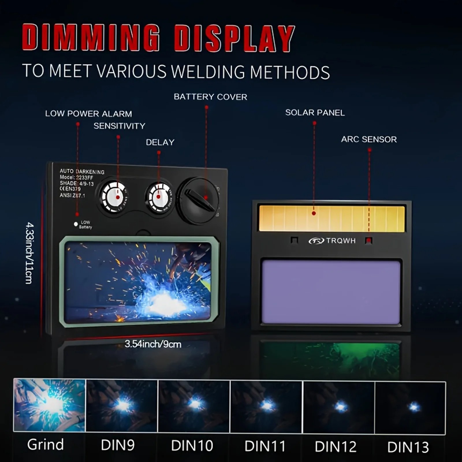 True Color Auto Darkening Welding Helmet – Multi-Process Welding & Grinding
