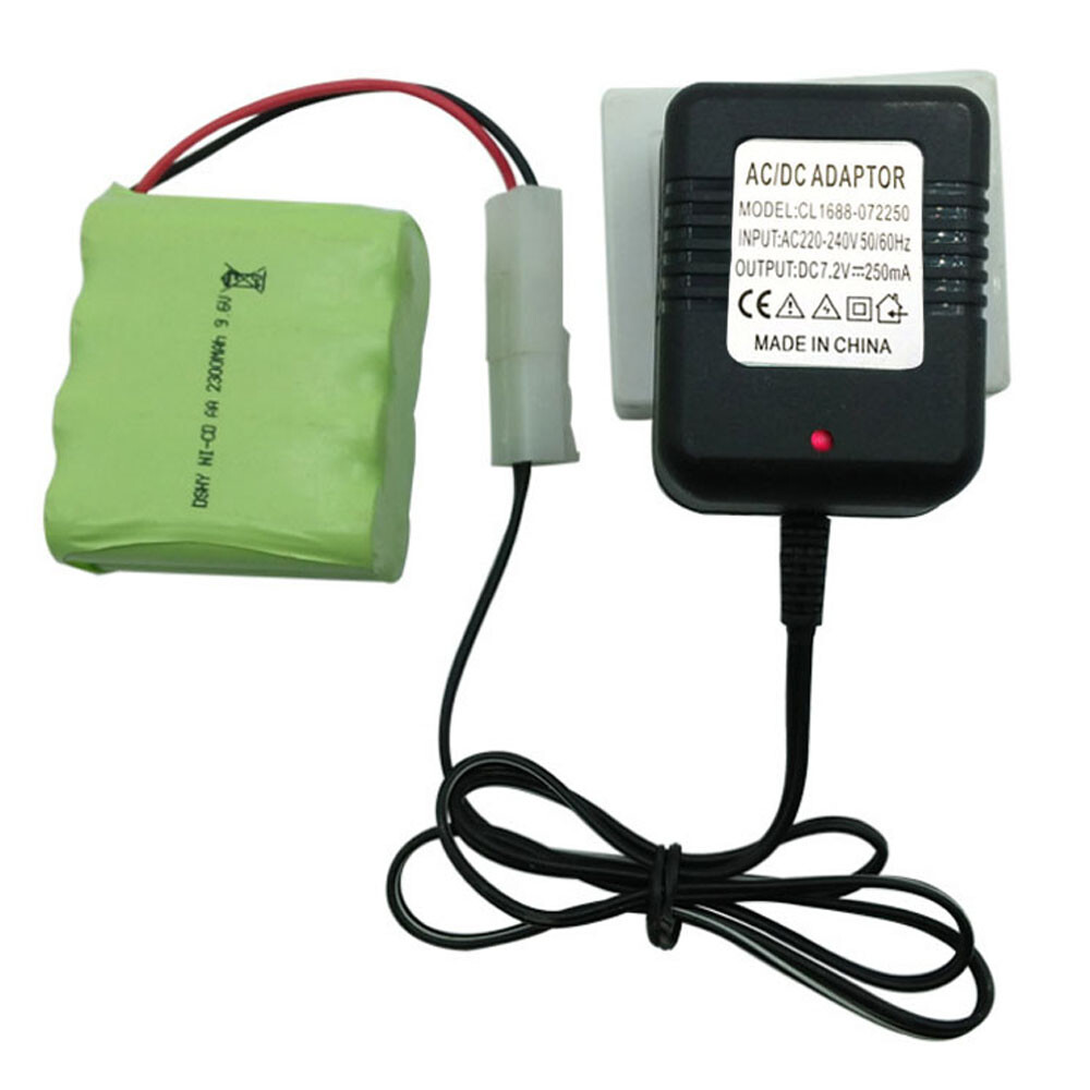 7.2V 9.6V 2Pin Power Charger for NiCd NiMH Battery 220-240V EU Plug for RC Toy