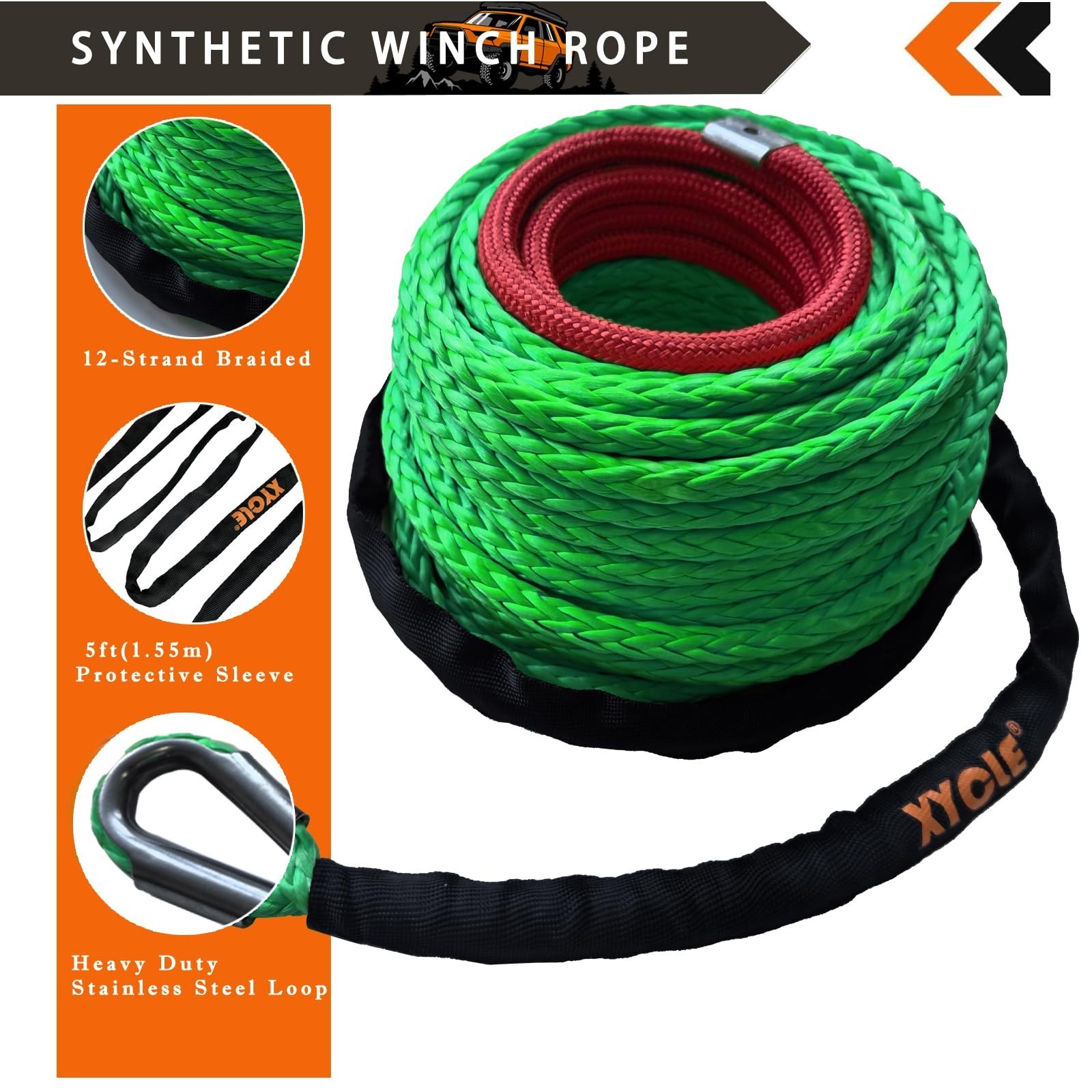 Synthetic Rope Towing Winch Fairleads, GreenBlack | 254mm,10″ Aluminum Cable …