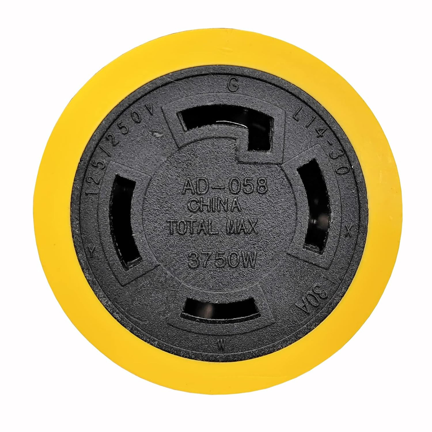 67867 NEMA TT-30P to L14-30R 1-Piece Adapter, RV 30A TT-30 Male Plug to Generato