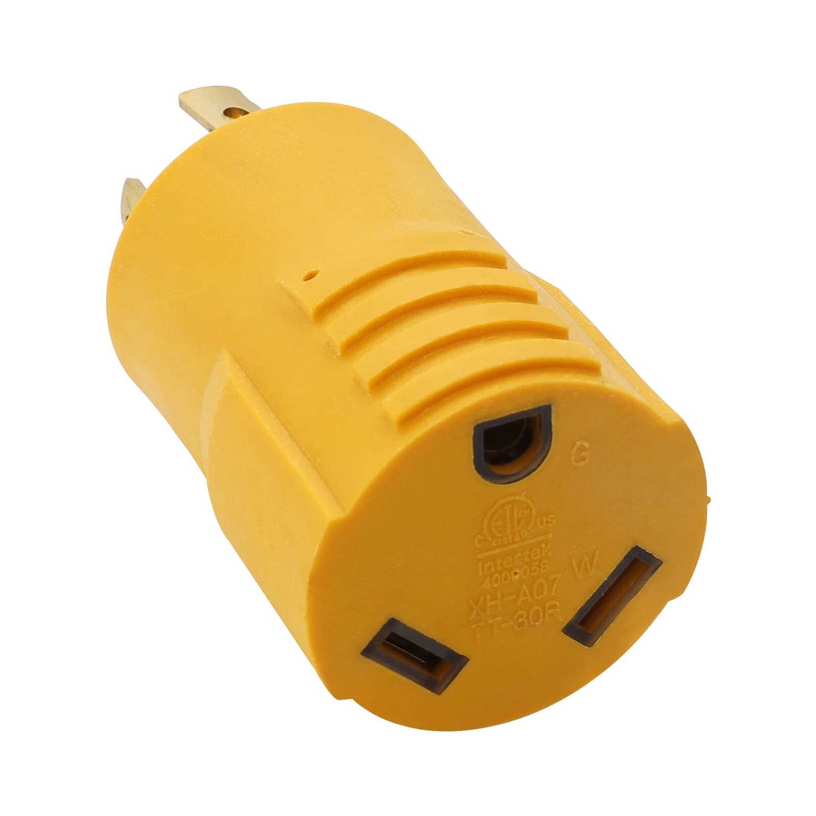 L14-30P to TT-30R 30 Amp RV Generator Adapter, 4 Prong 30A L14-30P Locking Male