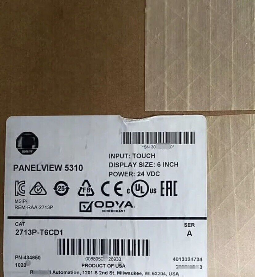 AB 2713P-T6CD1 Panelview 5310 6” Graphic Terminal 2713PT6CD1