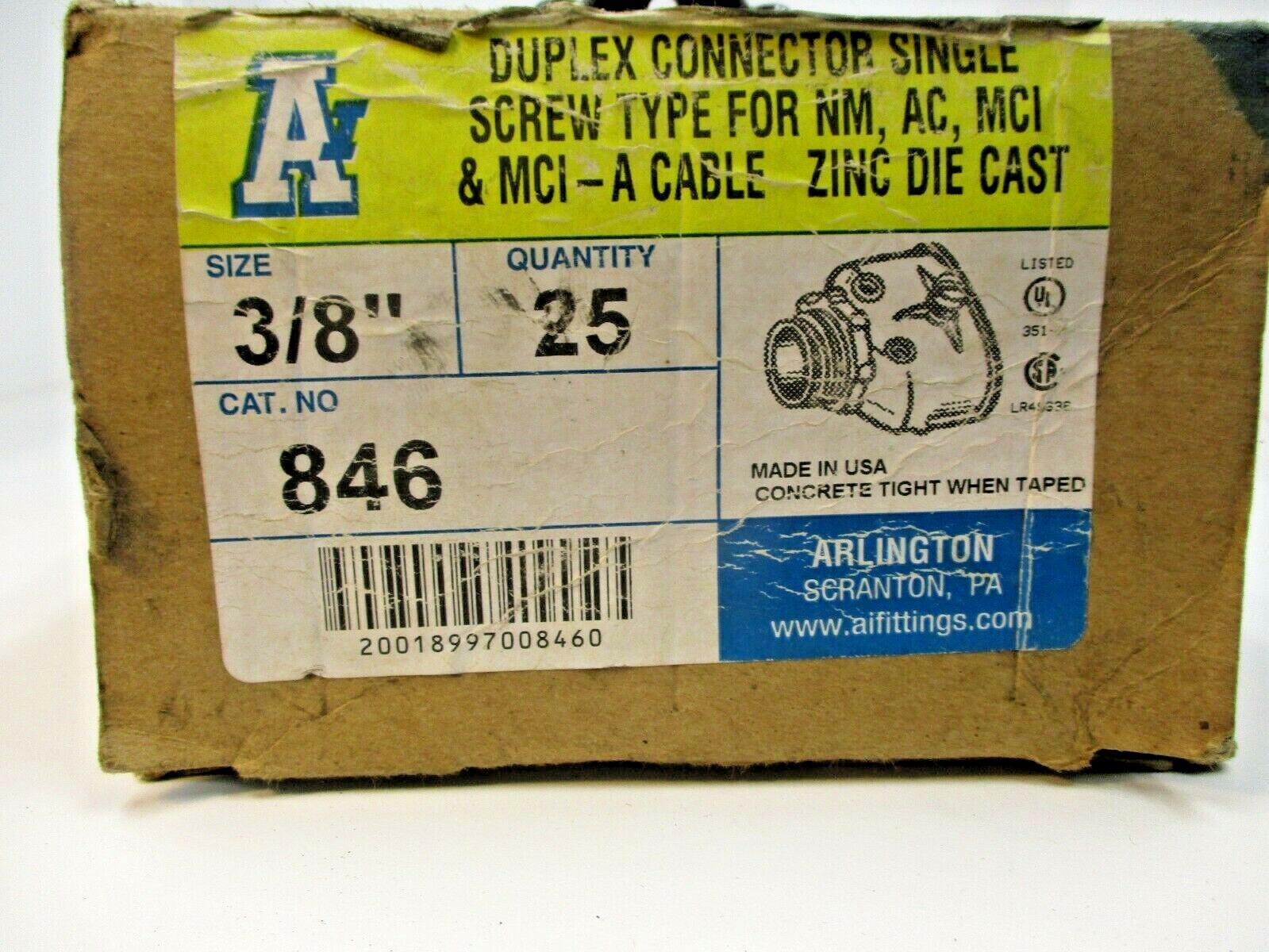Arlington AI 846AST 3/8″ Snap-Tite Single Screw Clamp Box of 24