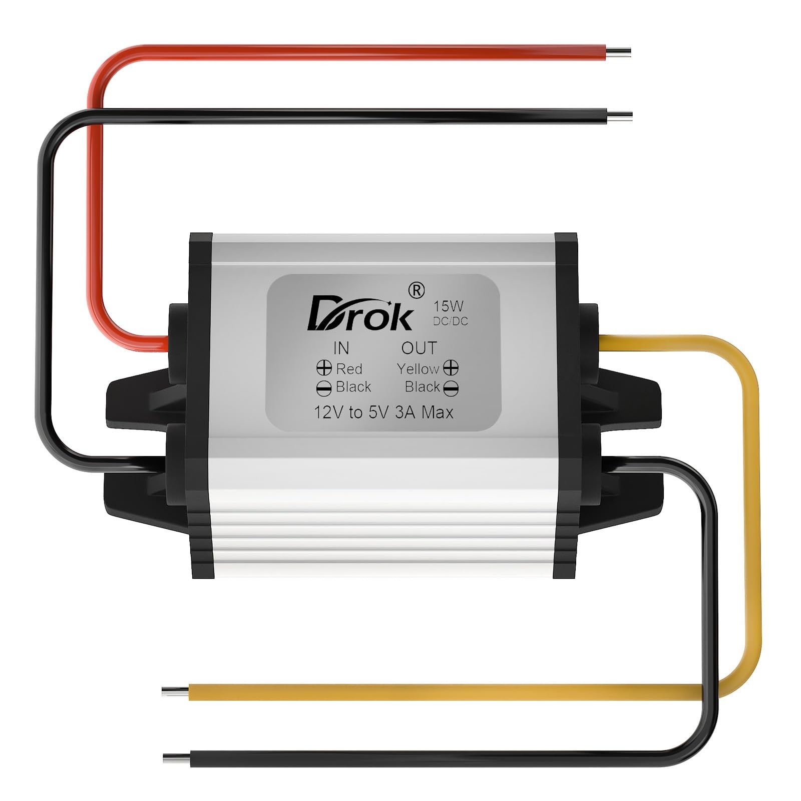 DROK 12V to 5V Converter – Waterproof DC to DC Buck Converter 8-35V to 5V 3A …