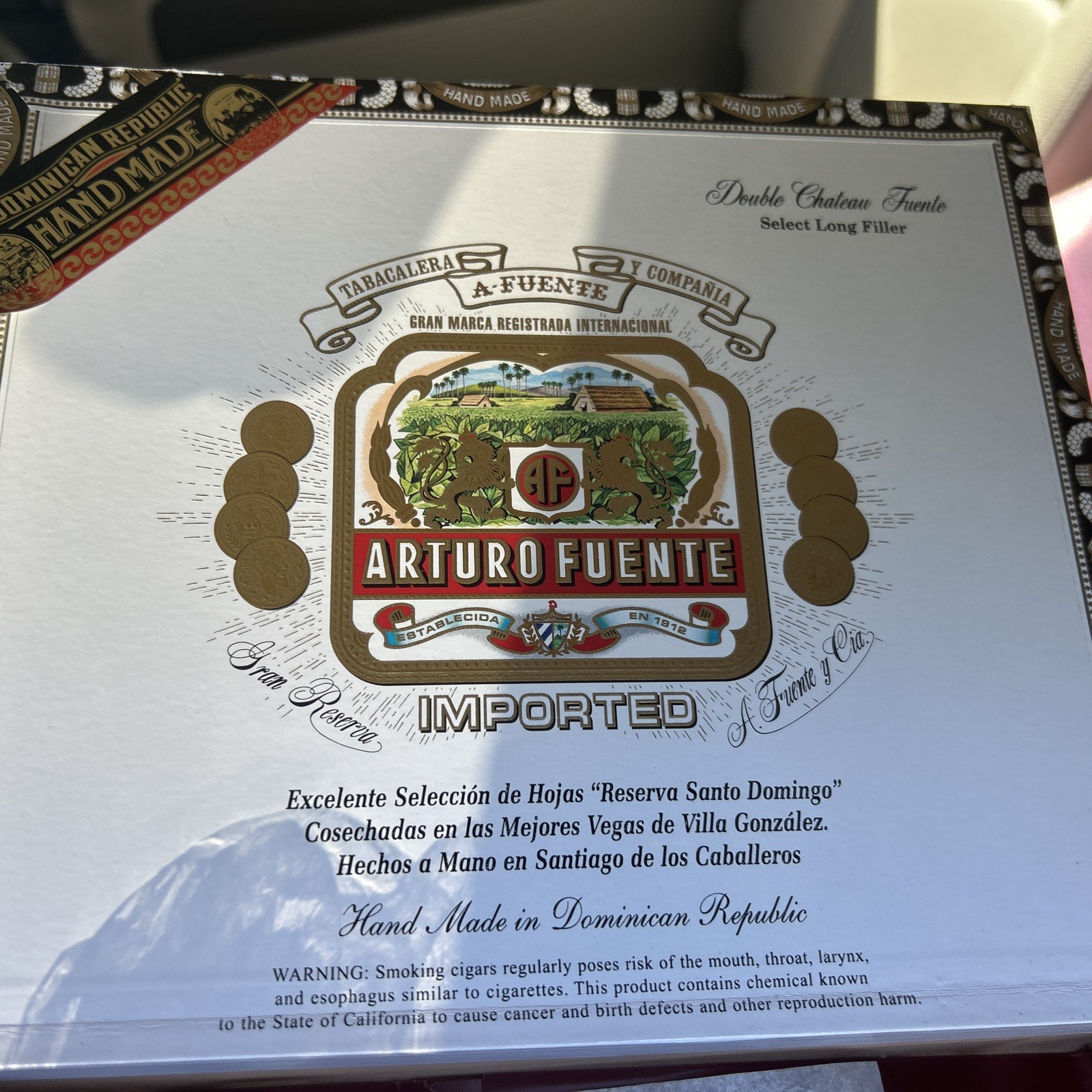 2 Arturo Wooden Cigar Box Empty Magnum & Arturo Fuente Dominican Republic