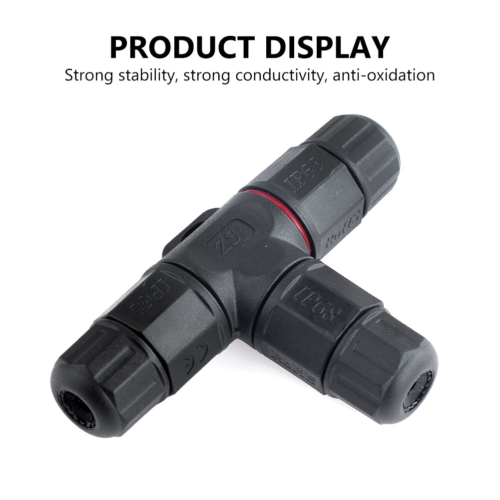 IP67 Waterproof Electric Cable Wire 2/3 Pin Connector Outdoor Outlet