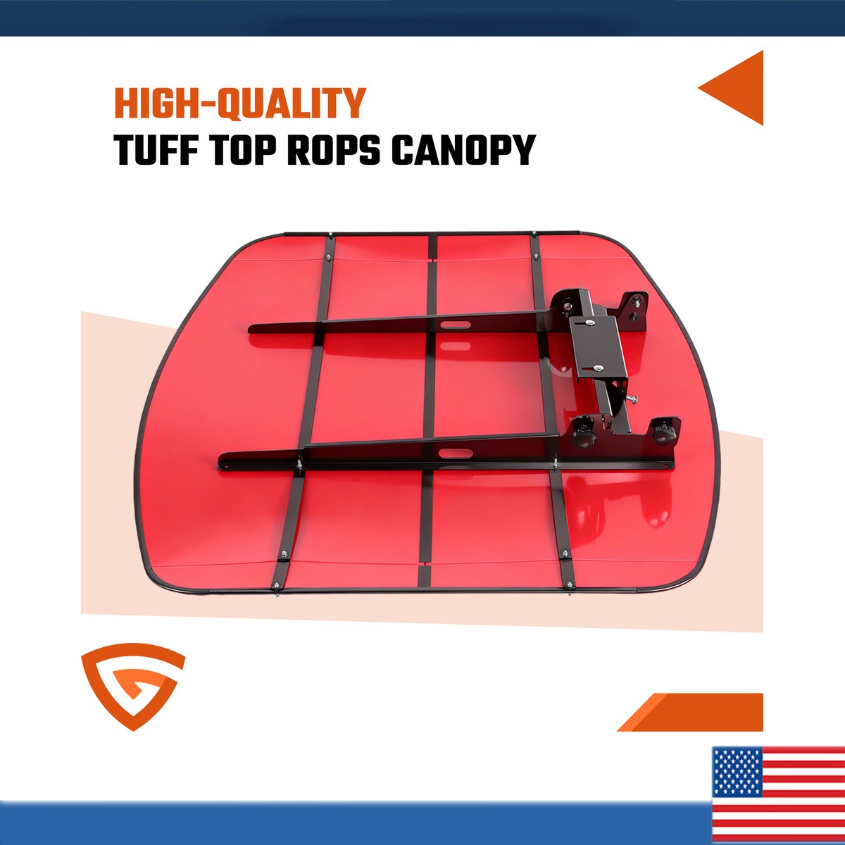 Sun Shield Tuff Top Tractor Canopy 2″ x 2″ For 2″ x 2″ or 2″ x3″ Red NEW NEW