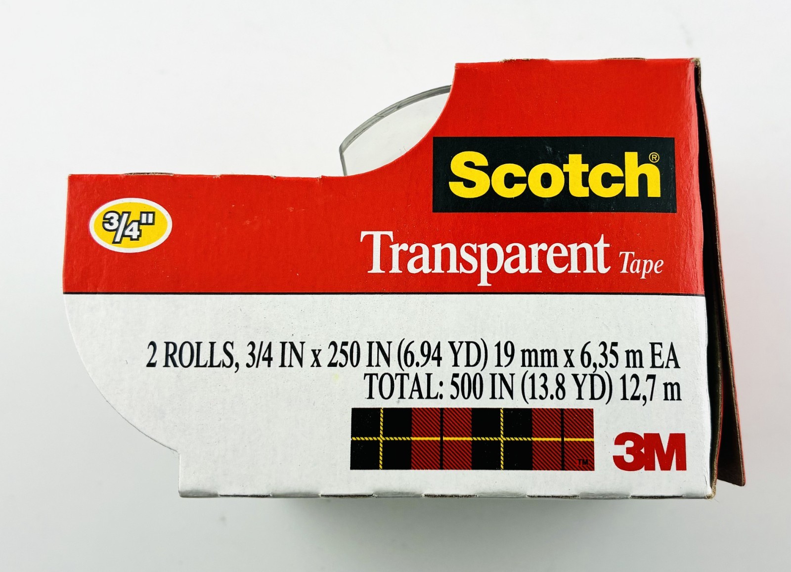 12 Packs (24 rolls) Scotch 3M Transparent Tape Glossy 3/4″ x 250″Clear Adhesive