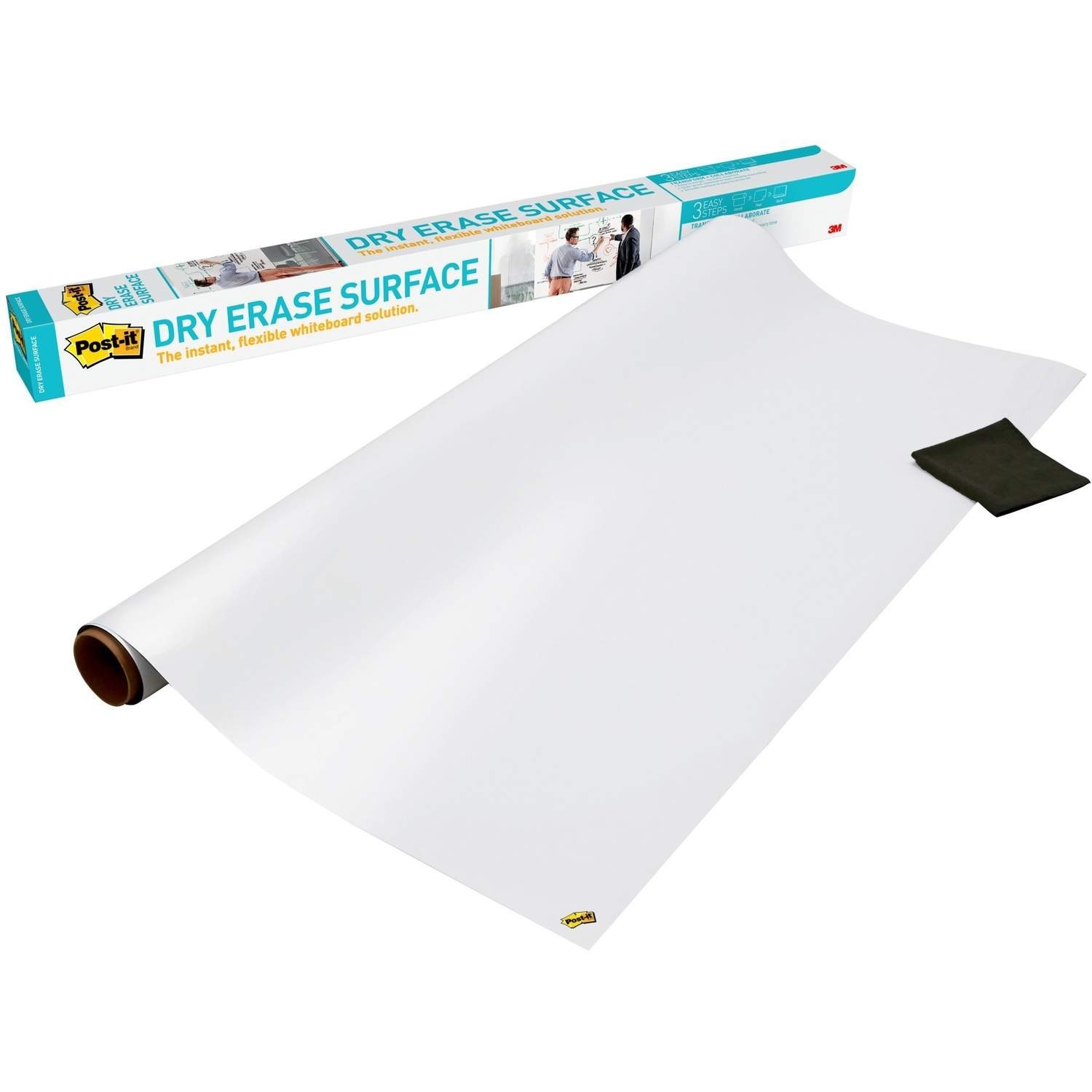 Post-it Dry Erase Surface with Adhesive Backing 48 x 36 White