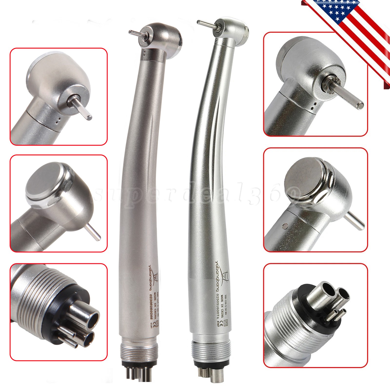 1-10 pcs NSK STYLE Dental High Speed Handpiece Push Button Mini/Big Head 4Holes