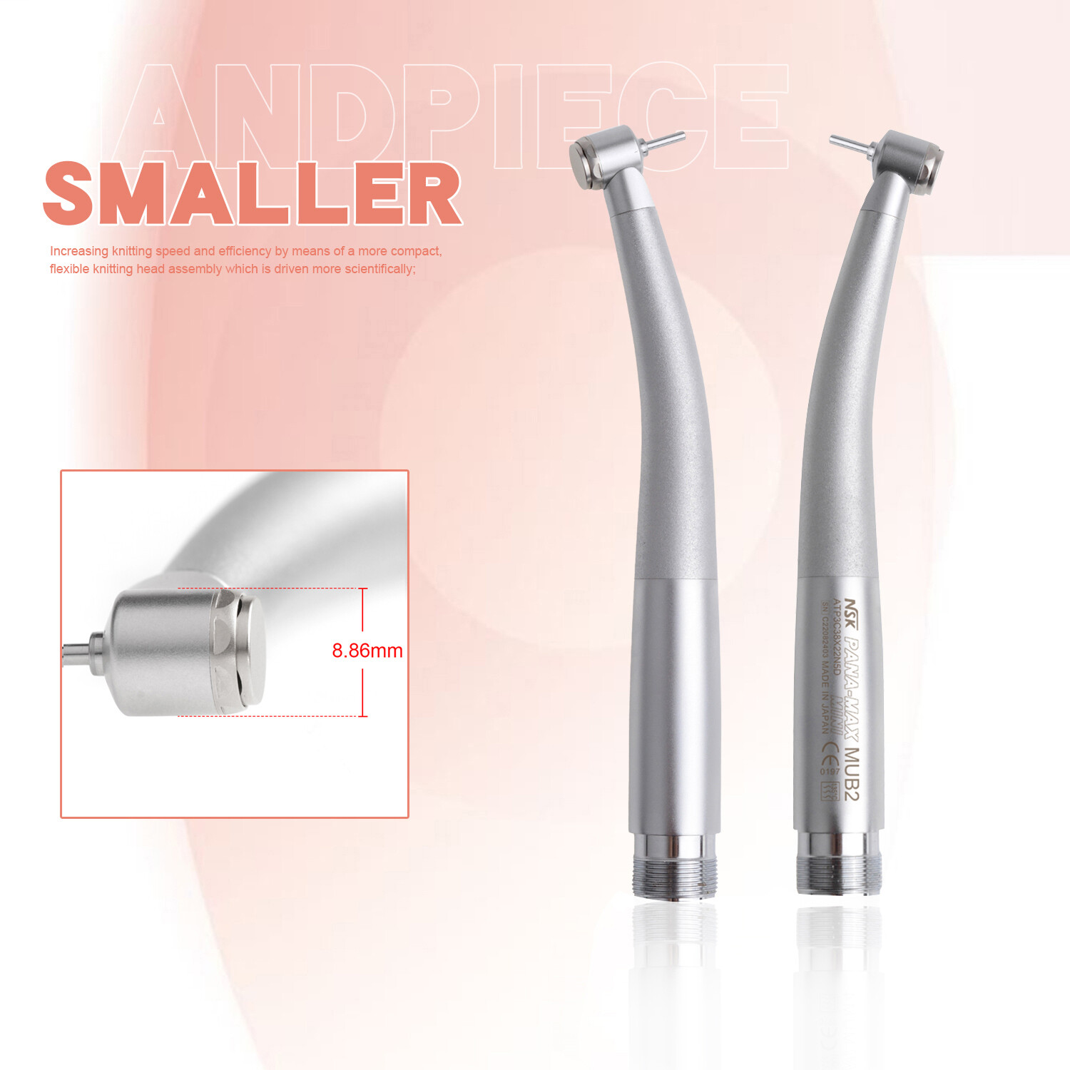 NSK Type Dental PANA-MAX MINI Head High Speed Children Handpiece Push Button CE