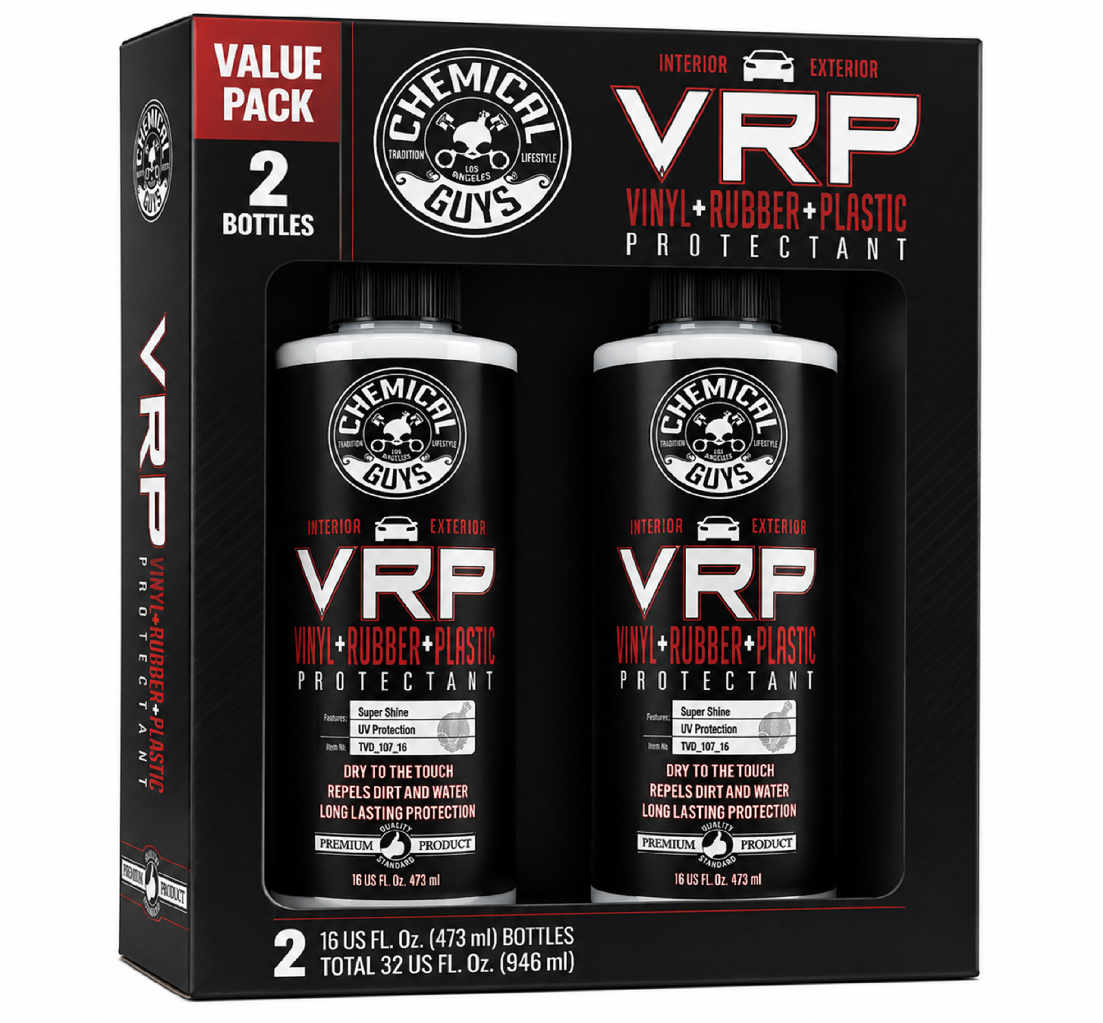 2 PK Chemical Guys VRP (Vinyl/Rubber/Plastic) Super Shine Dressing – 16oz (P6)