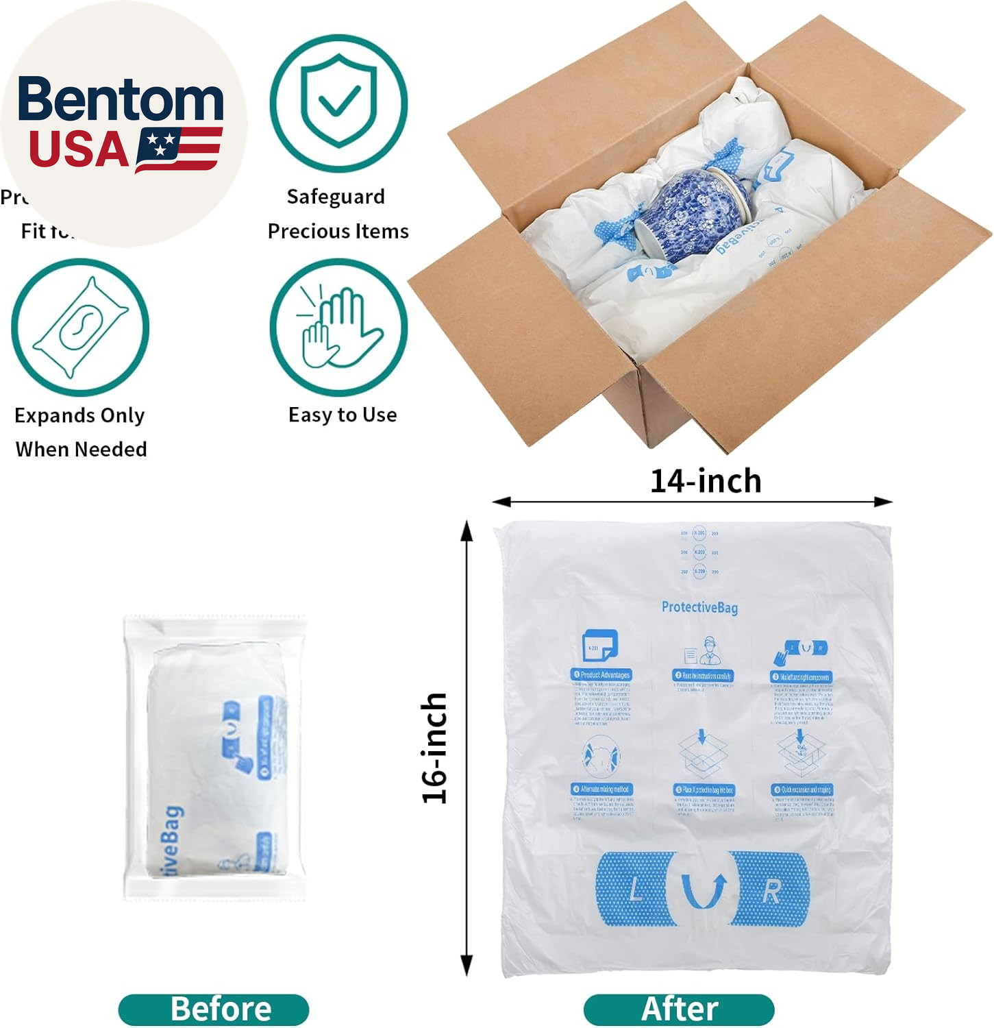 8 Pcs 14”X16” Expanding Foam Packaging for PC & Irregular-Shaped Items – Shockpr