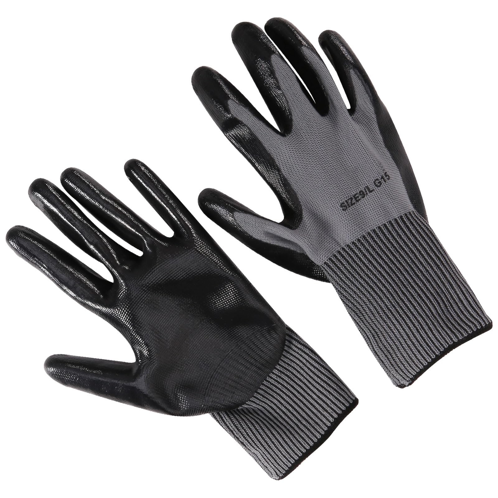 work gloves MicroFoam Nitrile Coated-12 Pairs Pack,Seamless Knit Nylon Glove …