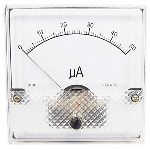 10 Pack Ammeter DC 0-50µA Meter Movement, 1µA Resolution