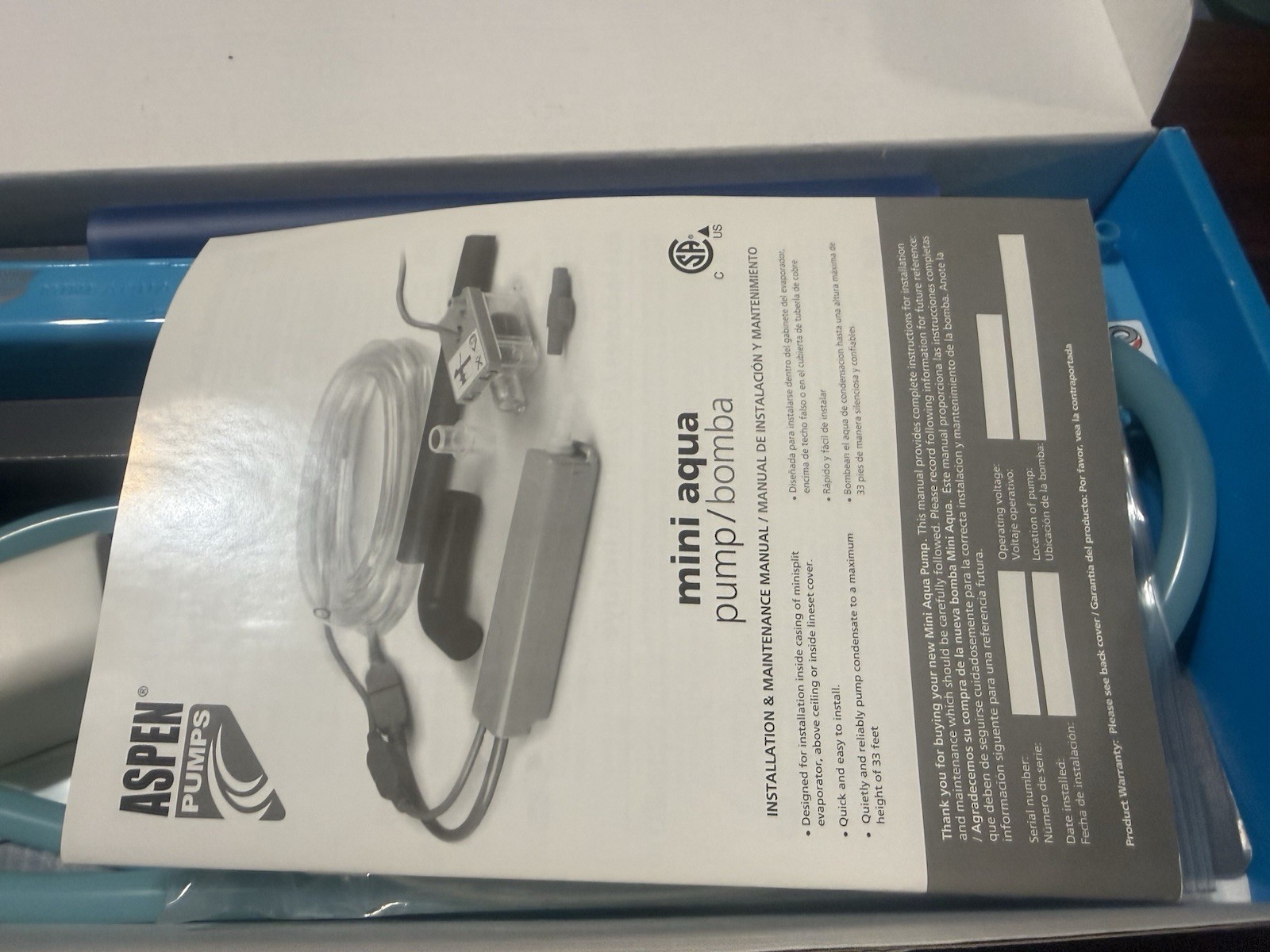 Rectorseal 83812 Aspen Mini Aqua 230 Silent Condensate Pump, Blue (NEW)