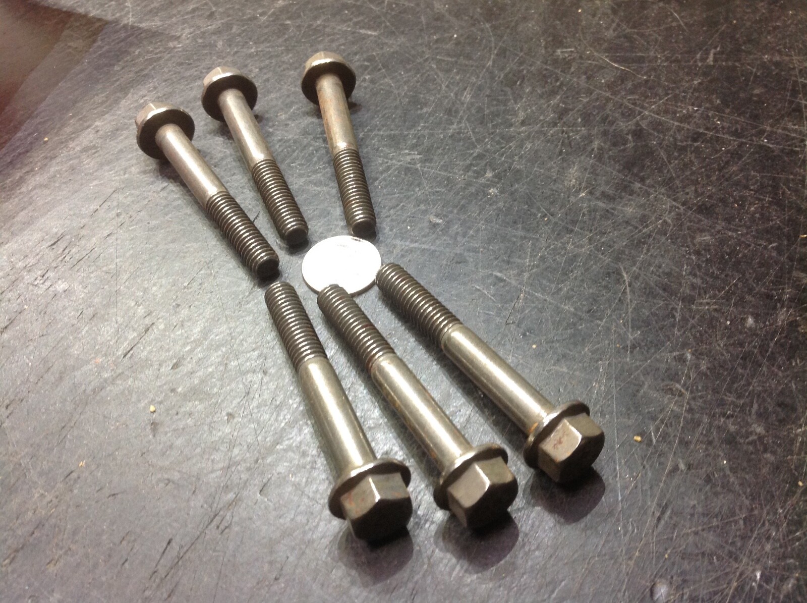 6 military grade hex bolts axle tech meritor 3/8-16 3/8 16 x 2 3/4 washer head