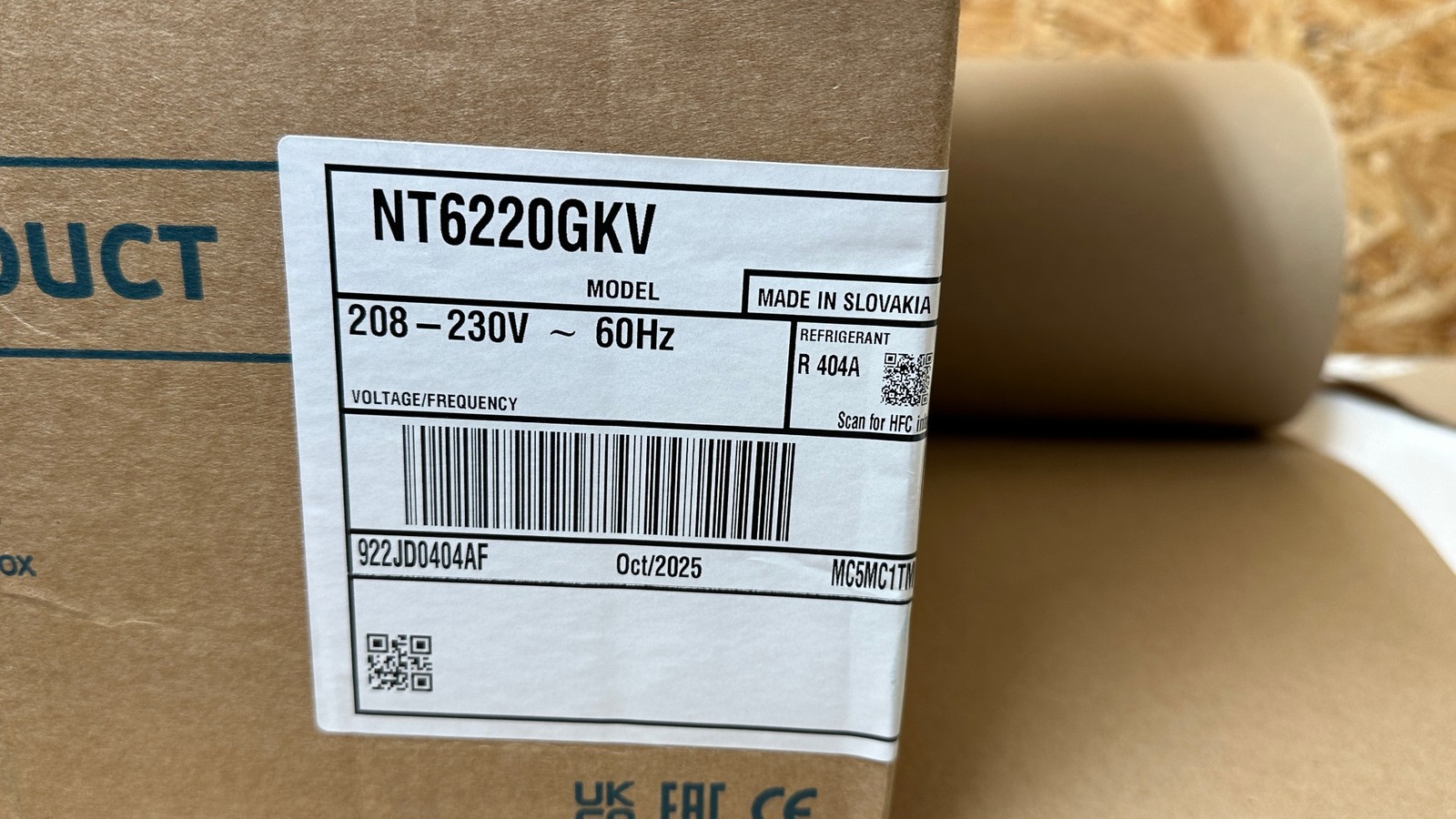 Embraco Compressor NT6220GKV 3/4HP 208-230V 60Hz R404A