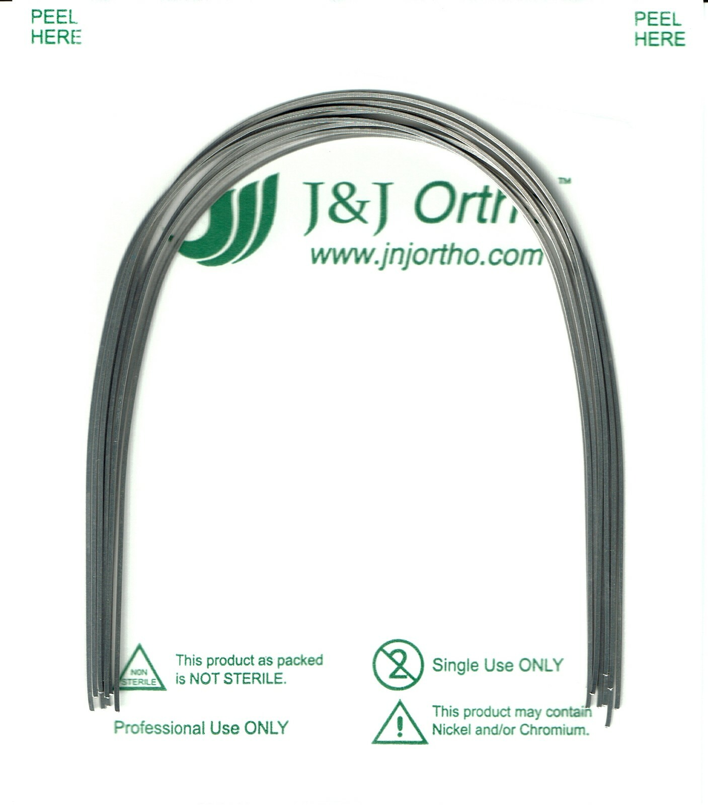 J&J Ortho™ Orthodontic Stainless Steel Arch wire Rectangular(10pcs)Ovoid Natural