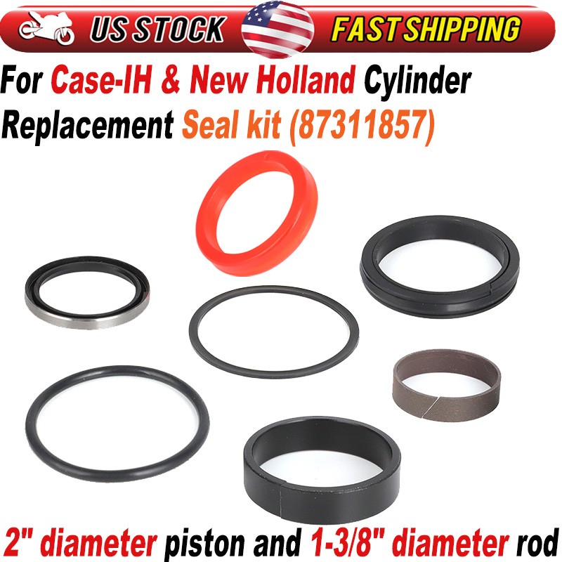 87311857 For Case-IH & New Holland Replacement Seal kit 2″ Bore w/ 1-3/8″ Rod US