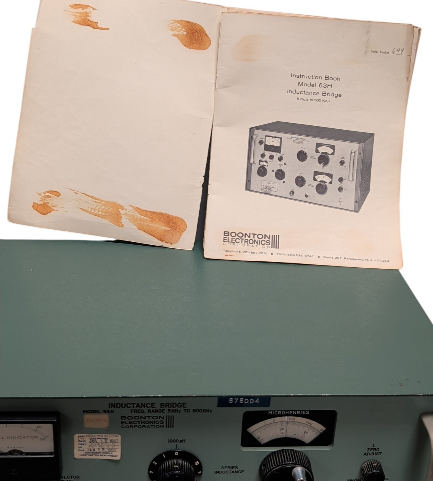 Vintage Boonton Electronics 63H Inductance Bridge 5kHz-500kHz w/ Manual – VIDEO