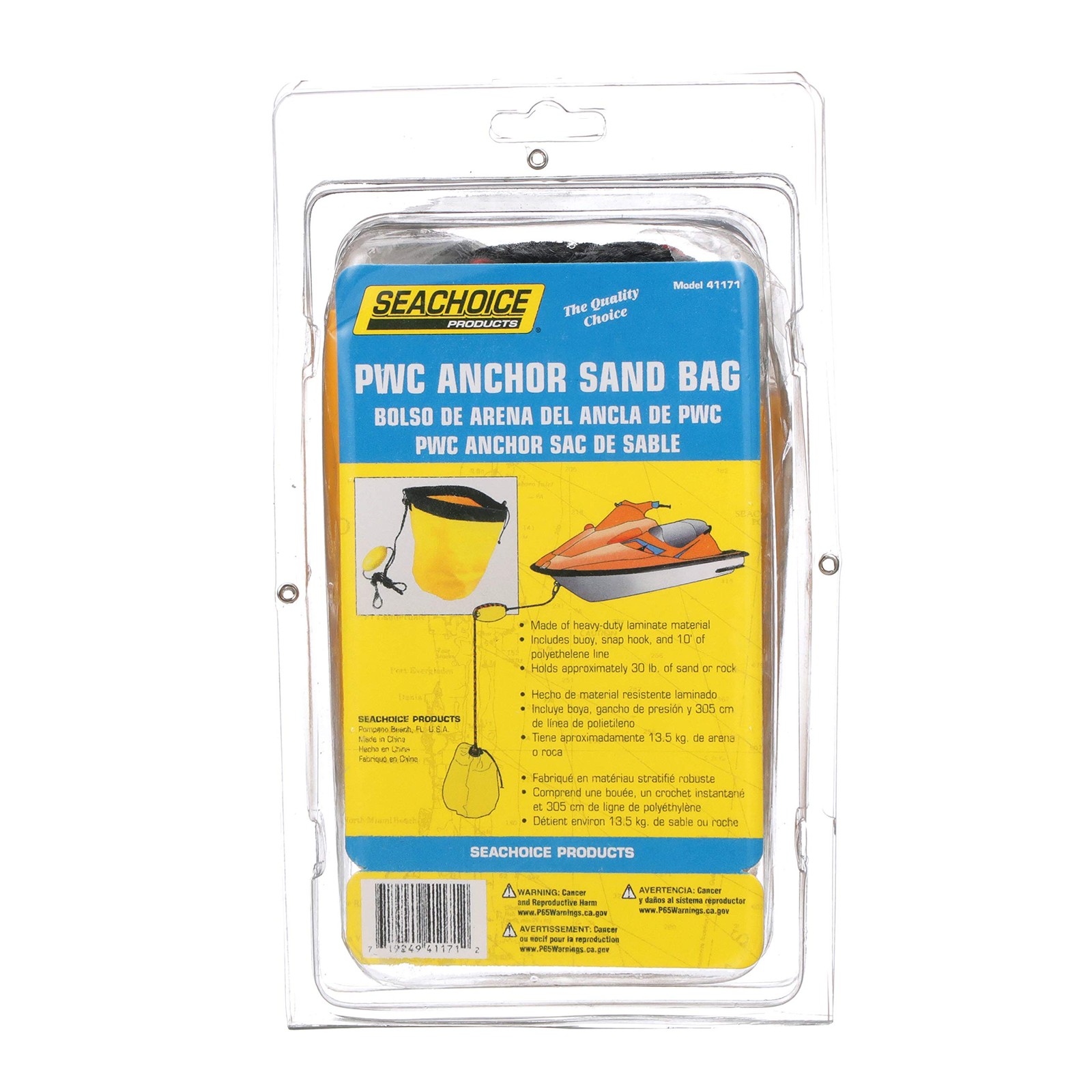 Seachoice Heavy Duty Pwc Sand Anchor Kit Buoy And 10 Ft. Anchor Line 41171